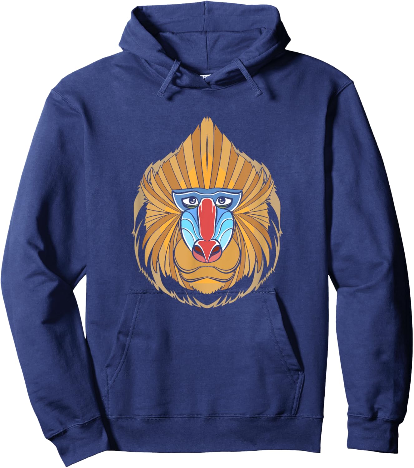 Baboon Face Halloween Scary Baboon Monkey Hoodie - Hoodie | Navy