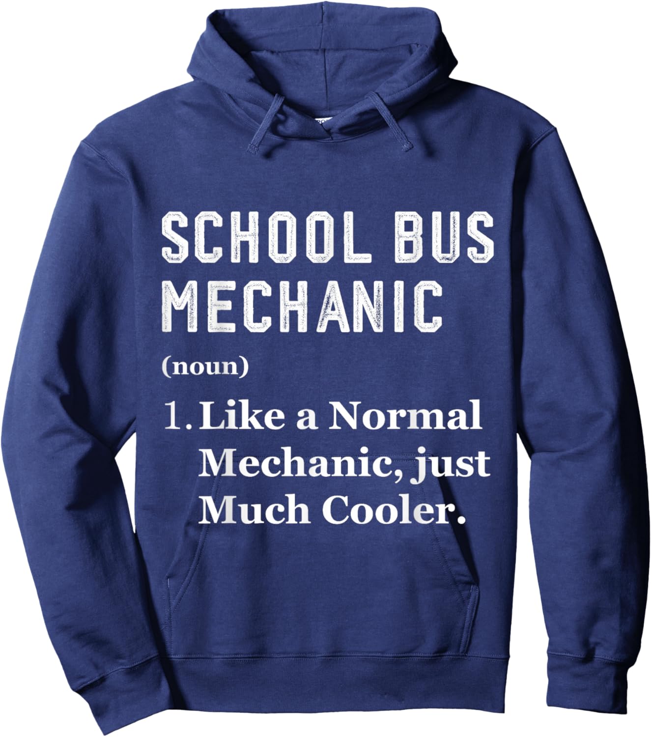Mechanic Worker Appreciation Day School Bus Mechanic Hoodie - Hoodie | Navy