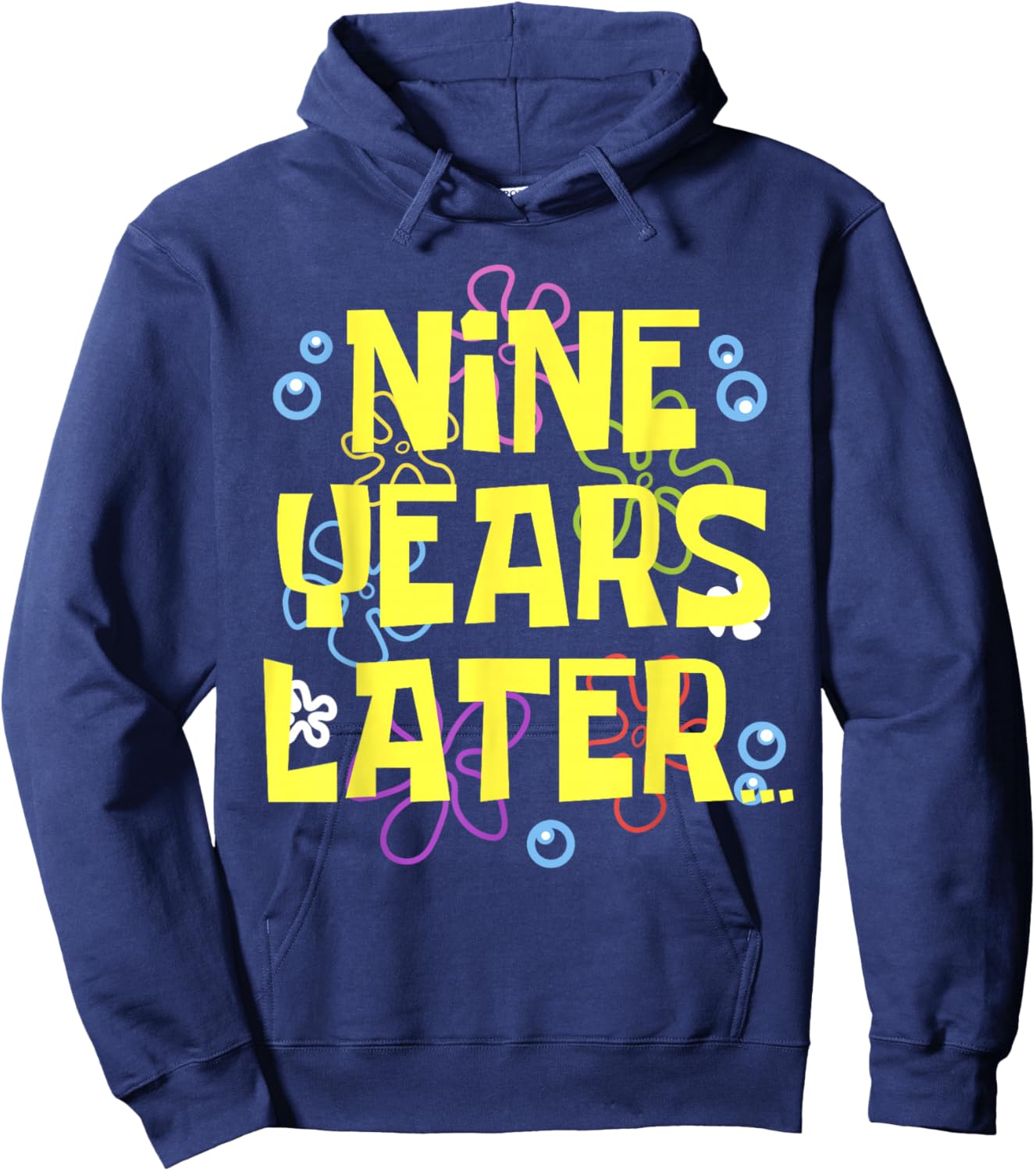 9 NINE YEARS LATER 9 year Old Birthday Gifts for Girls Boy Hoodie - Hoodie | Navy