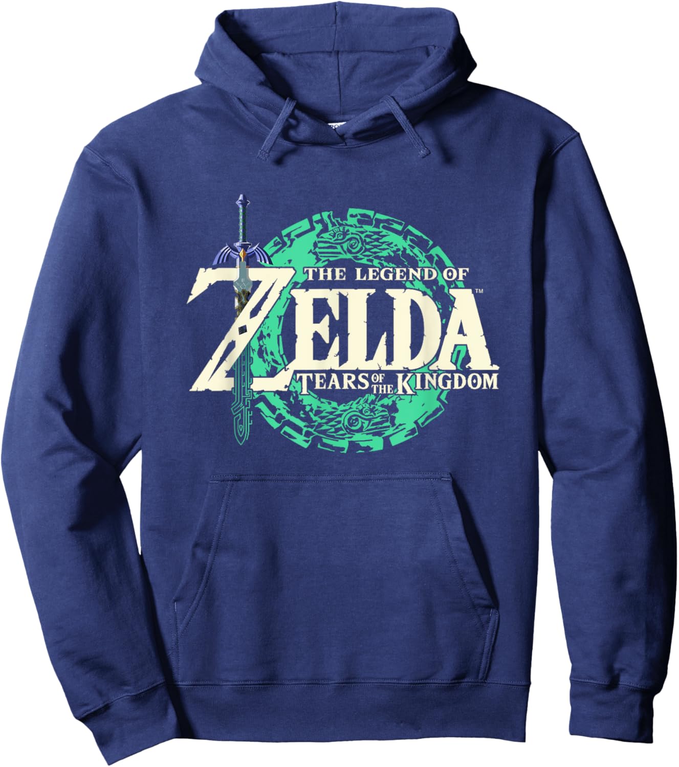 The Legend of Zelda Tears of the Kingdom Front Back Portrait Hoodie - Hoodie | Navy