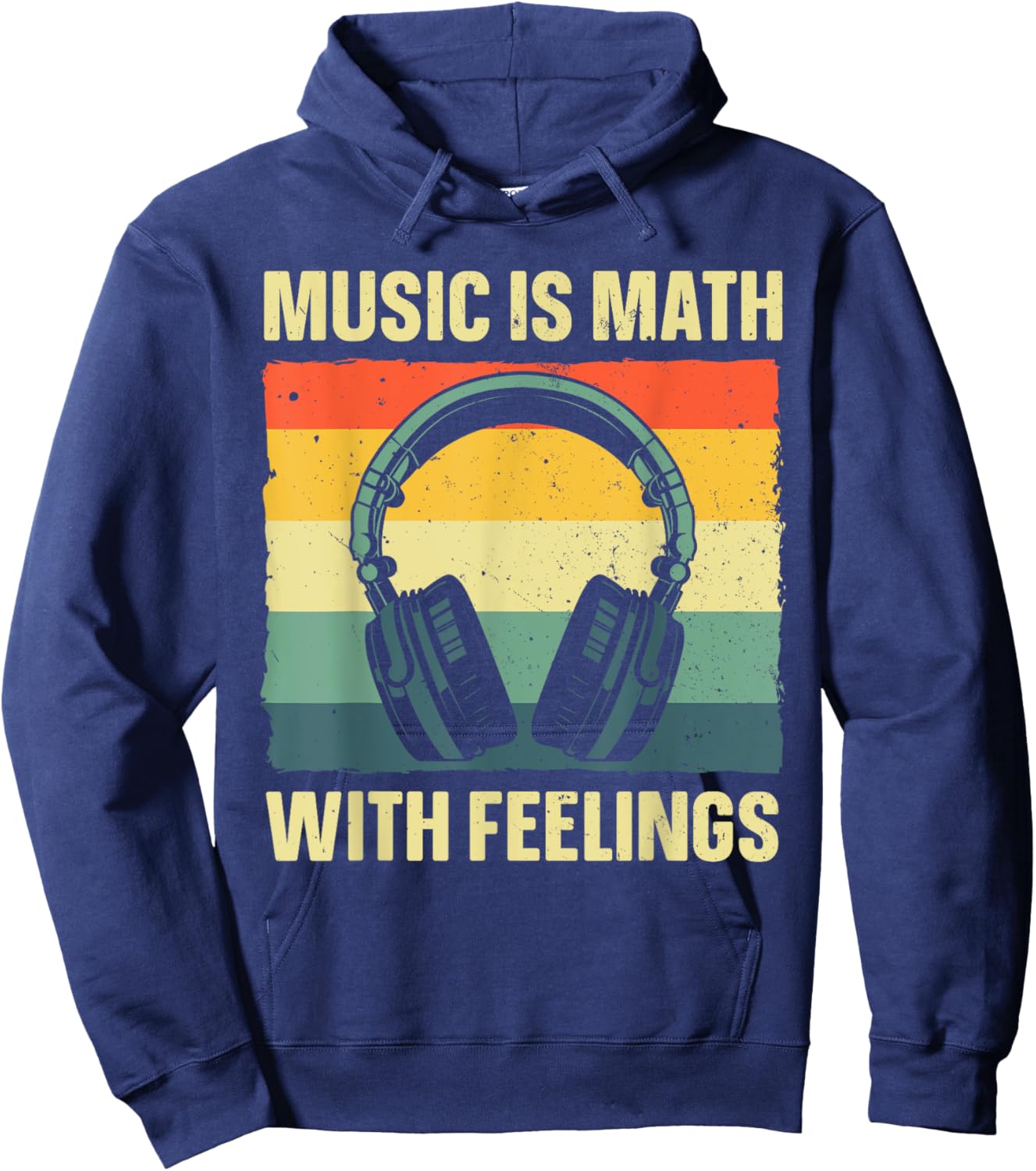 Funny Music Art Women Music Teacher Themed Gag Music Hoodie - Hoodie | Navy
