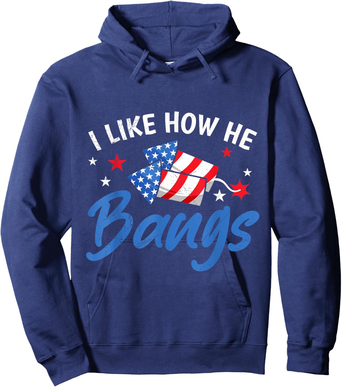 Fireworks I LIKE HOW HE BANGS Funny Pyrotechnics Wife Hoodie - Hoodie | Navy