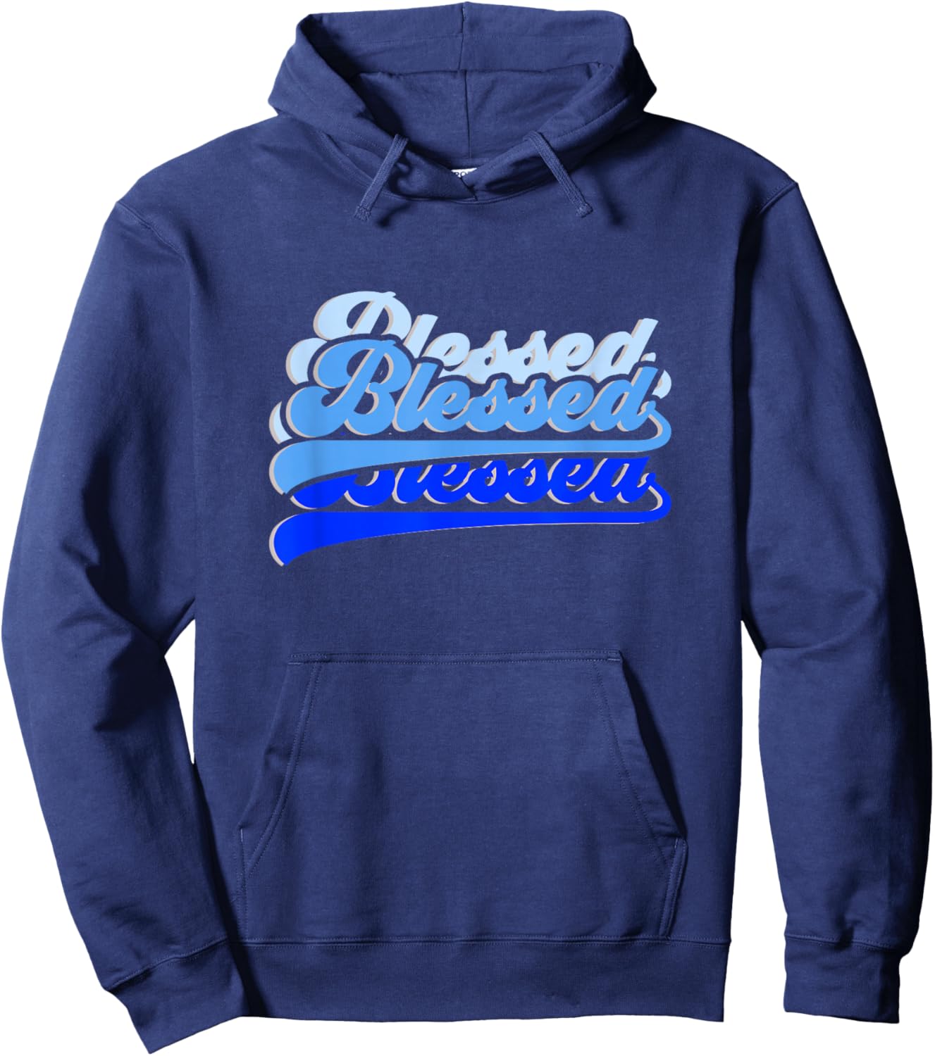 Blue Graphic So So Blessed Blue Graphic Hoodie - Hoodie | Navy