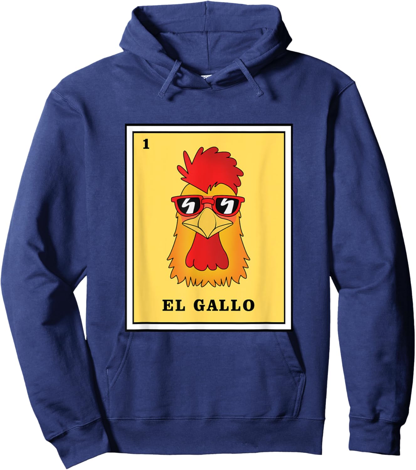 Funny Mexican Lottery Game El Gallo Hoodie - Hoodie | Navy