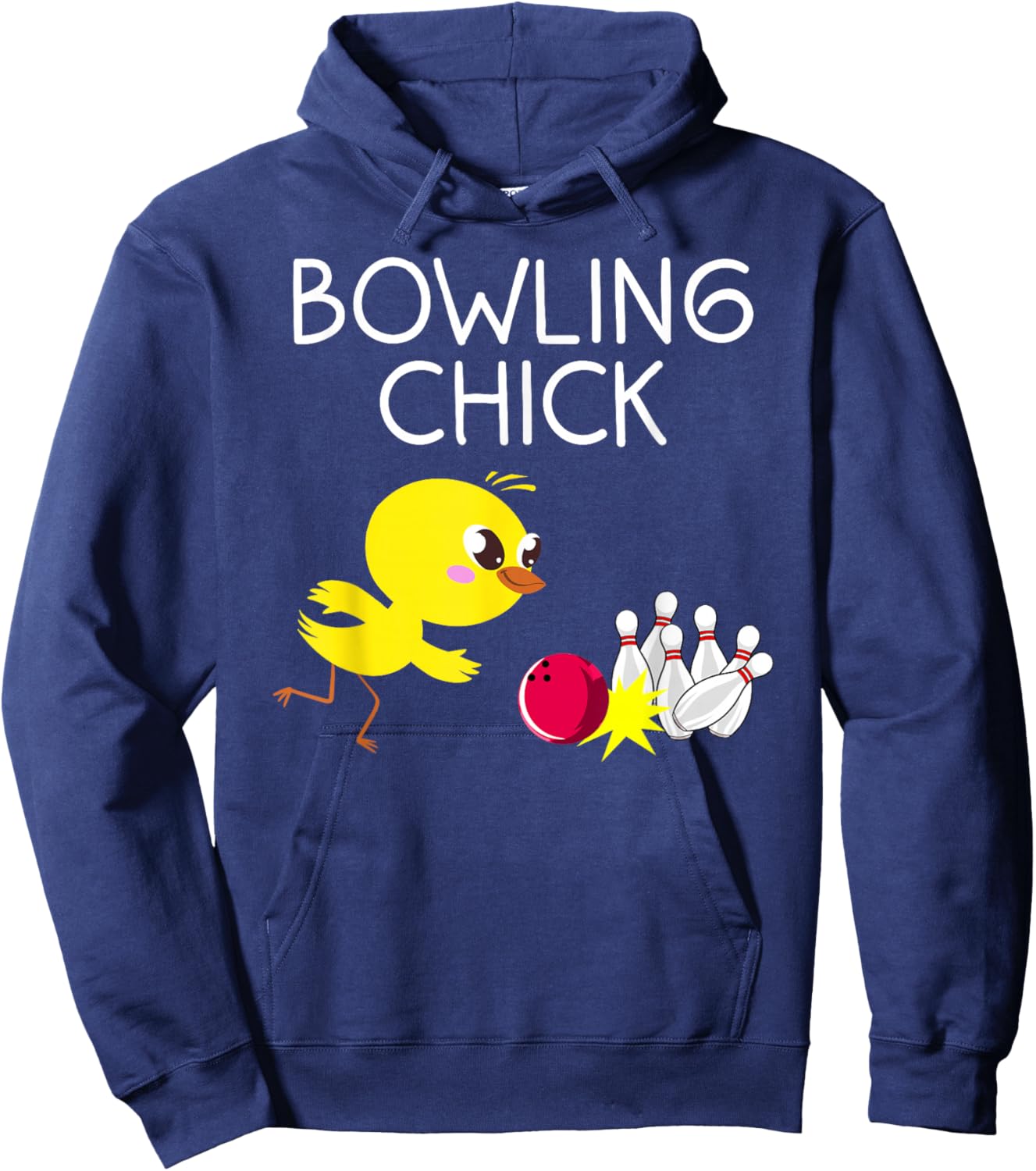 Funny Bowling Design for Girls Women Bowler Bowling Lover Hoodie - Hoodie | Navy