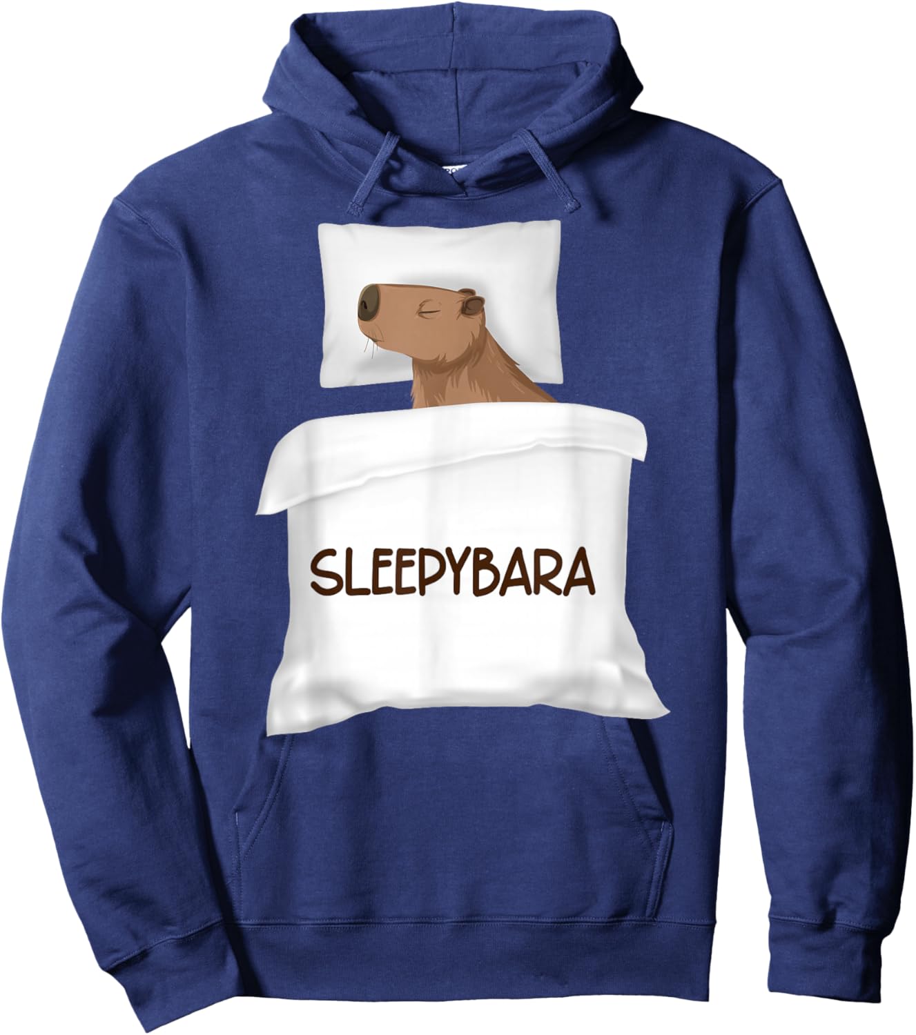 Capybara Official Sleep Pajamas Nightgown Sleepybara Rodents Hoodie - Hoodie | Navy