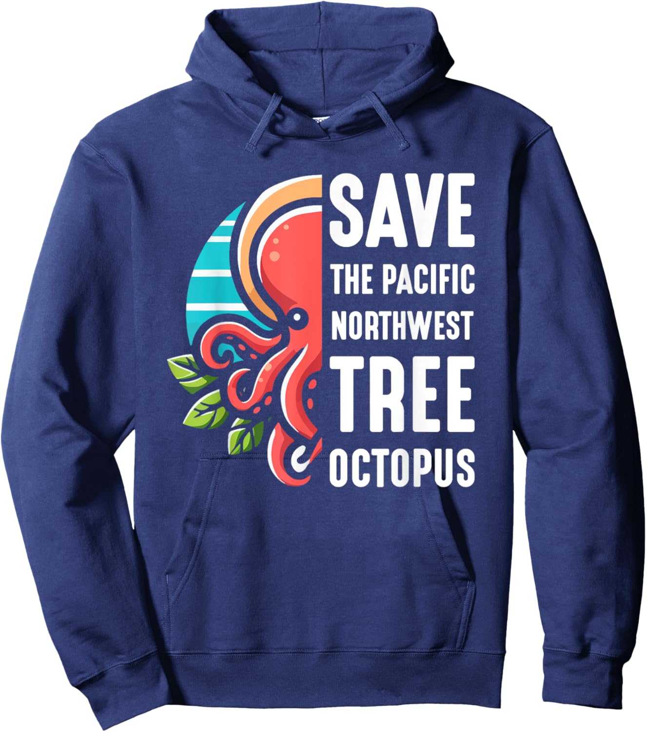 The Pacific Northwest Tree Octopus Hoodie - Hoodie | Navy