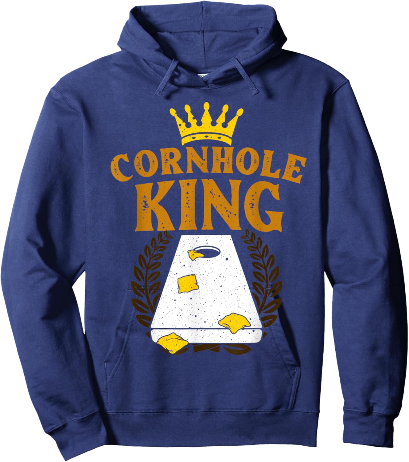 Cool Cornhole Art Dad Boys Corn Hole Player Cornhole Hoodie - Hoodie | Navy