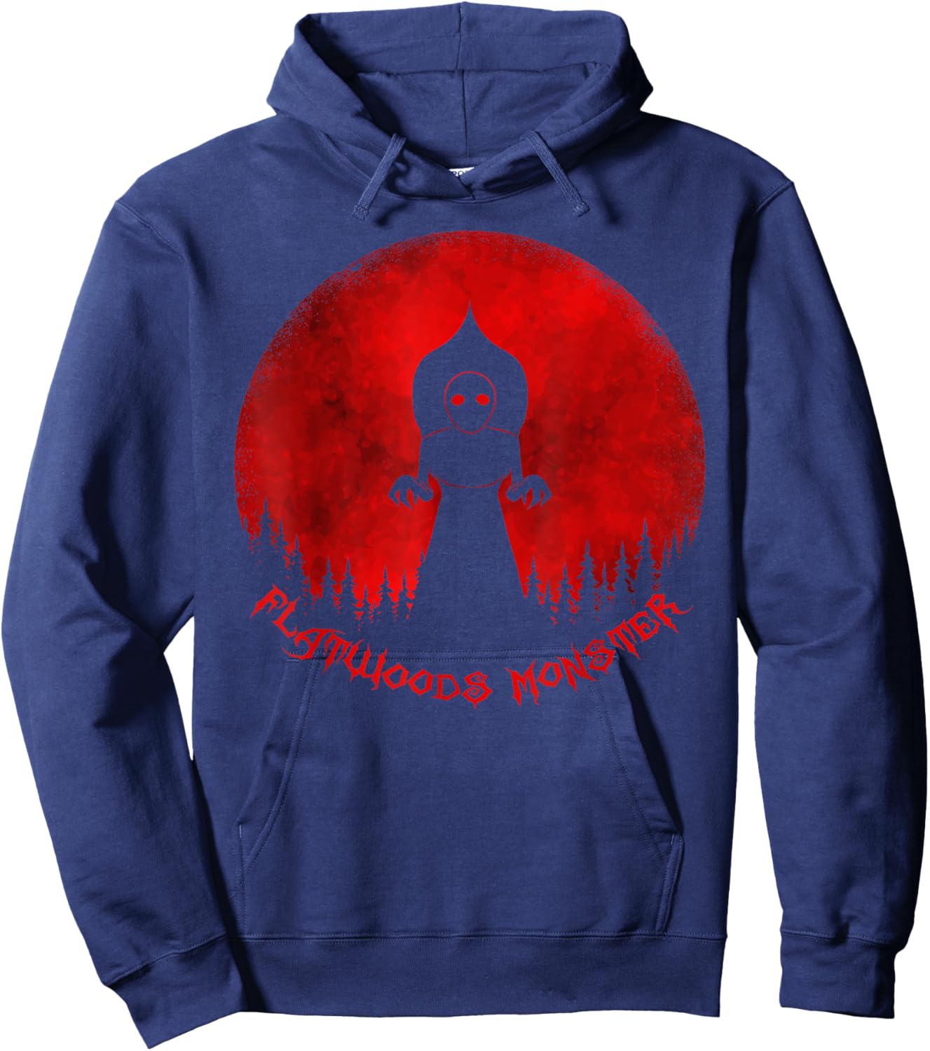 Cryptid Flatwoods Monster Moon Women Kids! Folklore Hoodie - Hoodie | Navy