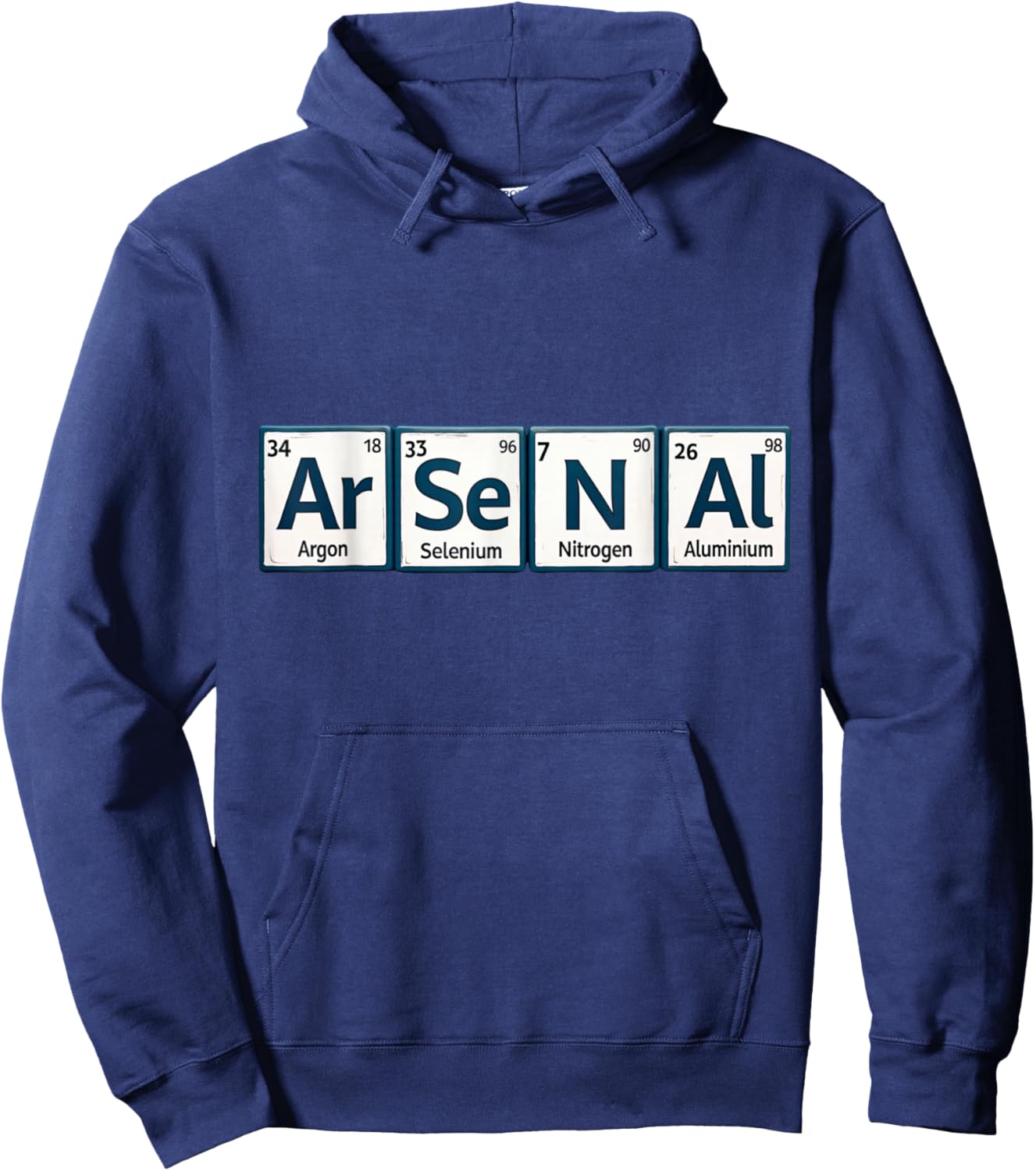 Arsenal (Ar-Se-N-Al) Periodic Table Elements Hoodie - Hoodie | Navy