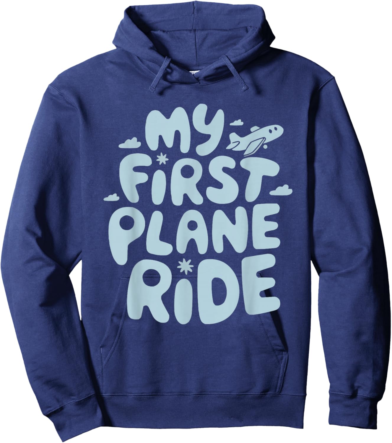 My First Plane Ride First Time Flyer Travel Airplane Hoodie - Hoodie | Navy