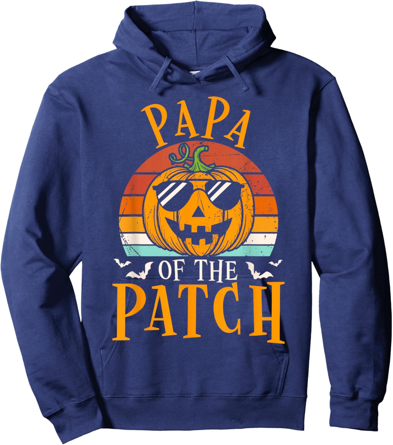 Papa Of The Patch Pumpkin Family Group Halloween Costume Hoodie - Hoodie | Navy