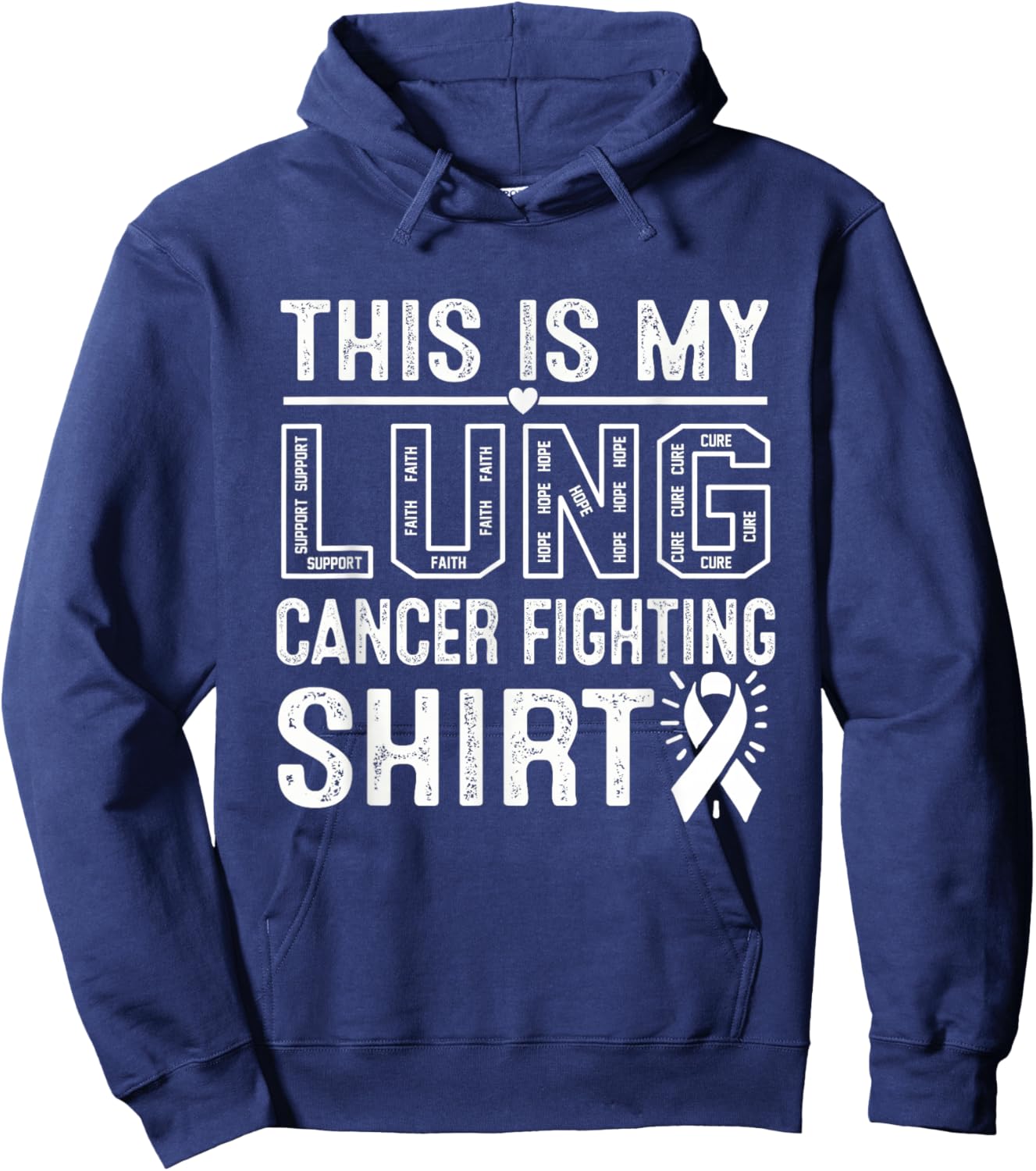 This Is My Lung Cancer Fighting Lung Cancer Awareness Hoodie - Hoodie | Navy
