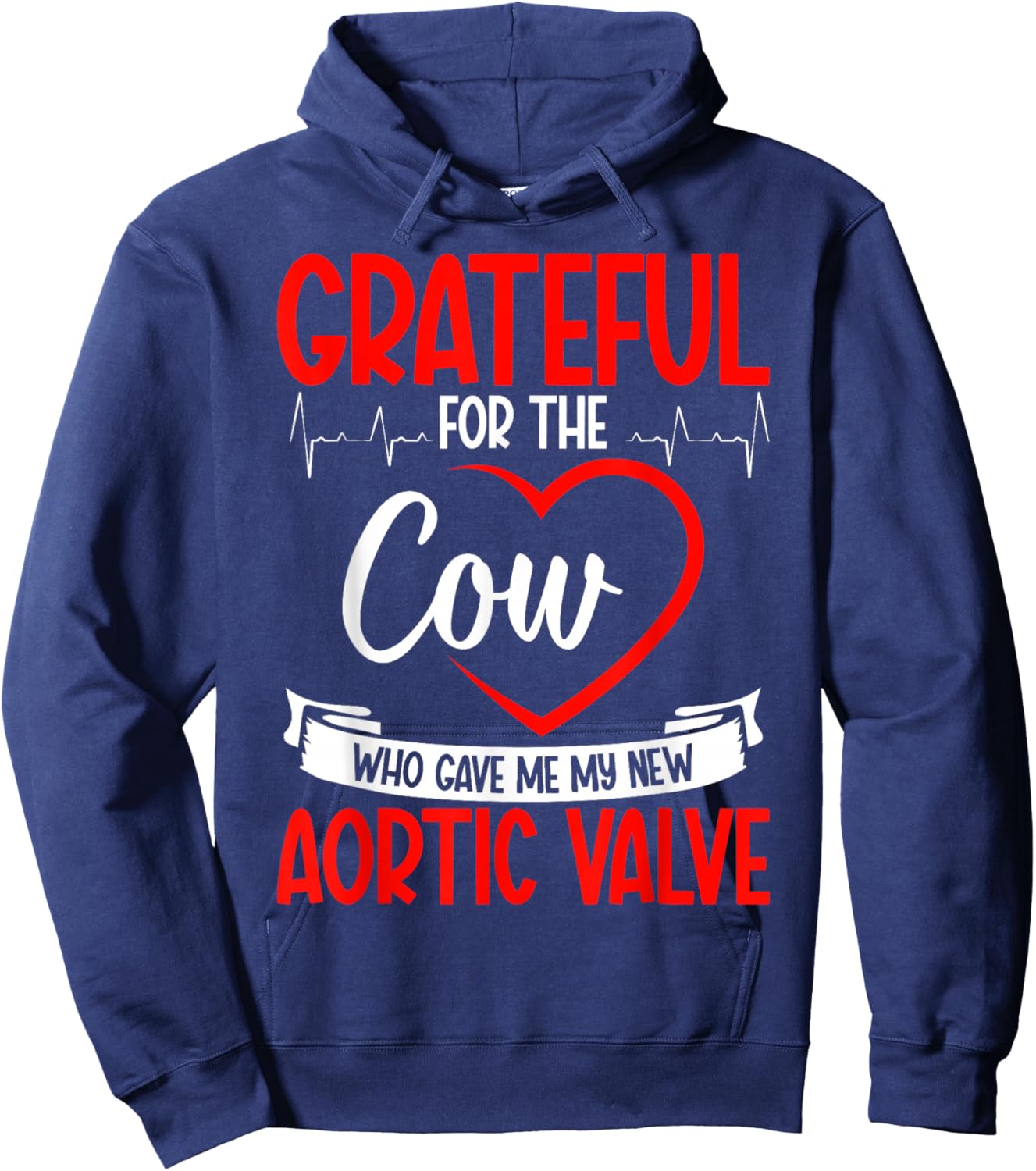 Aortic Valve Surgery Survivor Valve Repair Replacement Hoodie - Hoodie | Navy