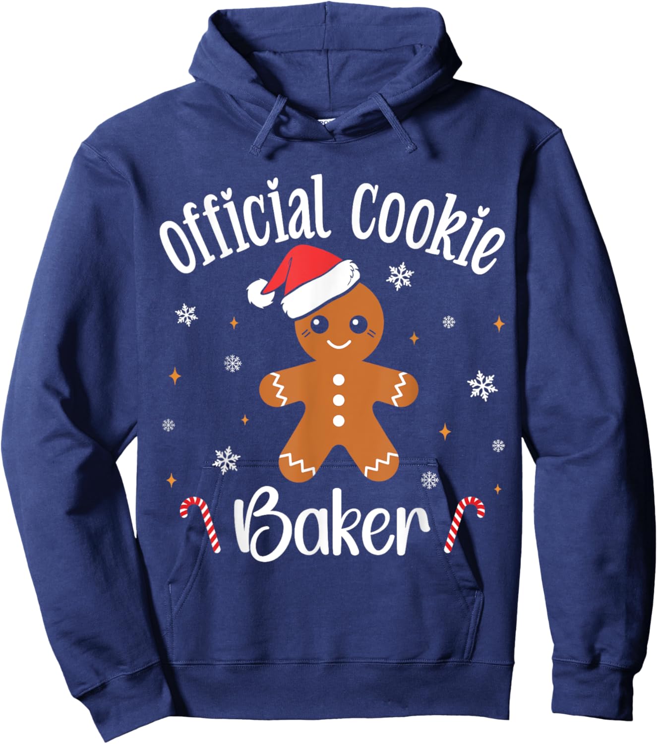 Official Cookie Baker & Tester Matching Couples Christmas Hoodie - Hoodie | Navy