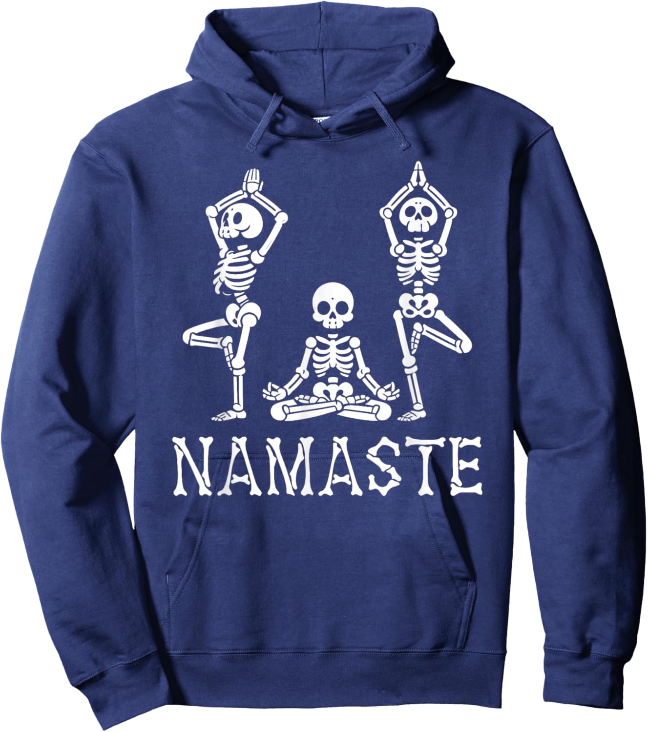 Namaste Skeletons Yoga Lover For Yogi Workout Women Men Hoodie - Hoodie | Navy
