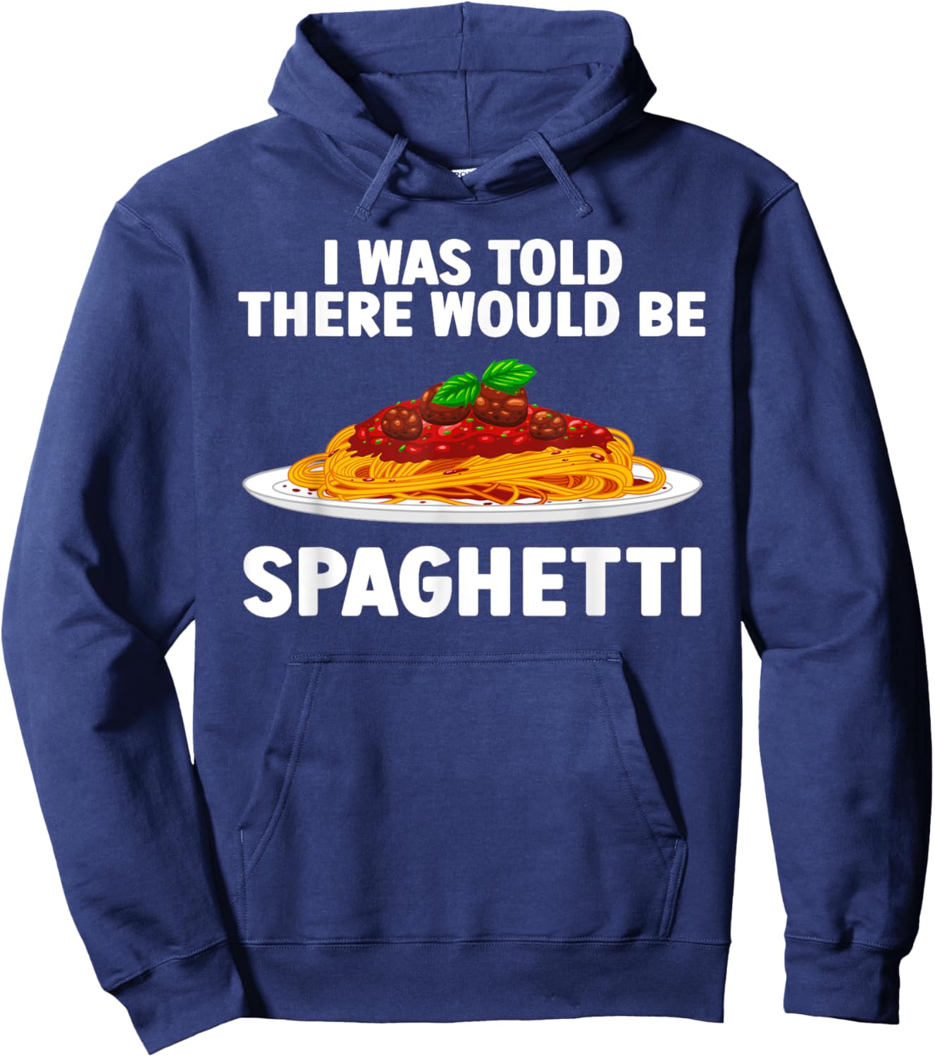 Cool Spaghetti Art Women Italian Foodie Pasta Lover Hoodie - Hoodie | Navy