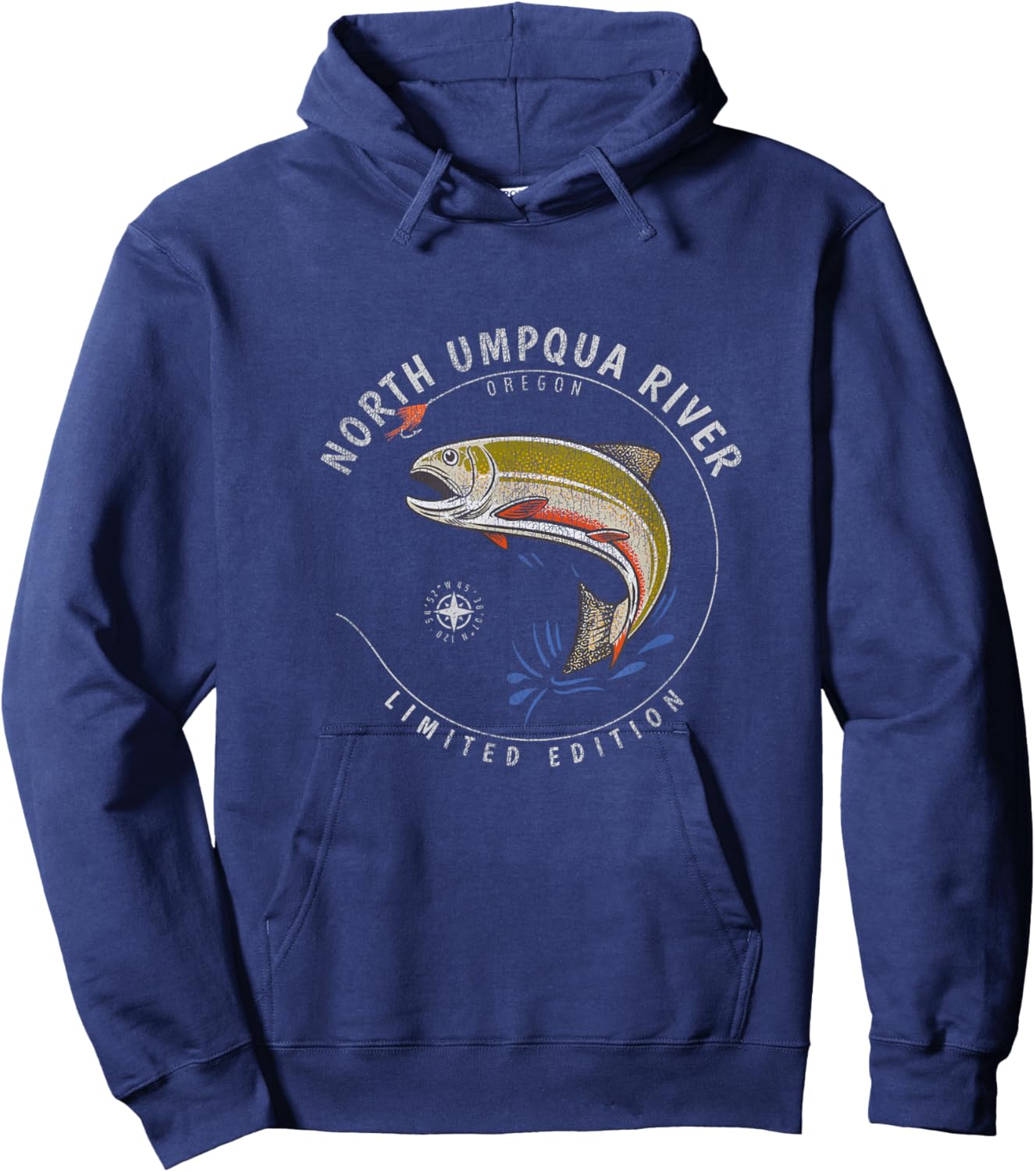 North Umpqua River Trout Fishing Souvenir North Umpqua River Hoodie - Hoodie | Navy