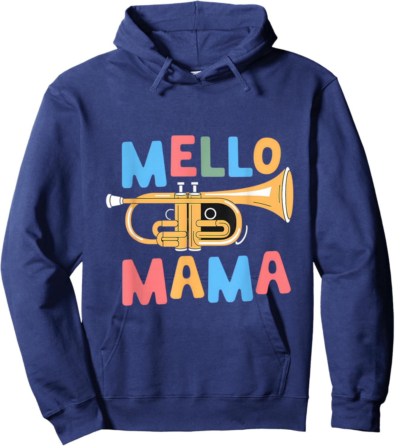 Mello Mama Music Mellophone Band Mom Hoodie - Hoodie | Navy