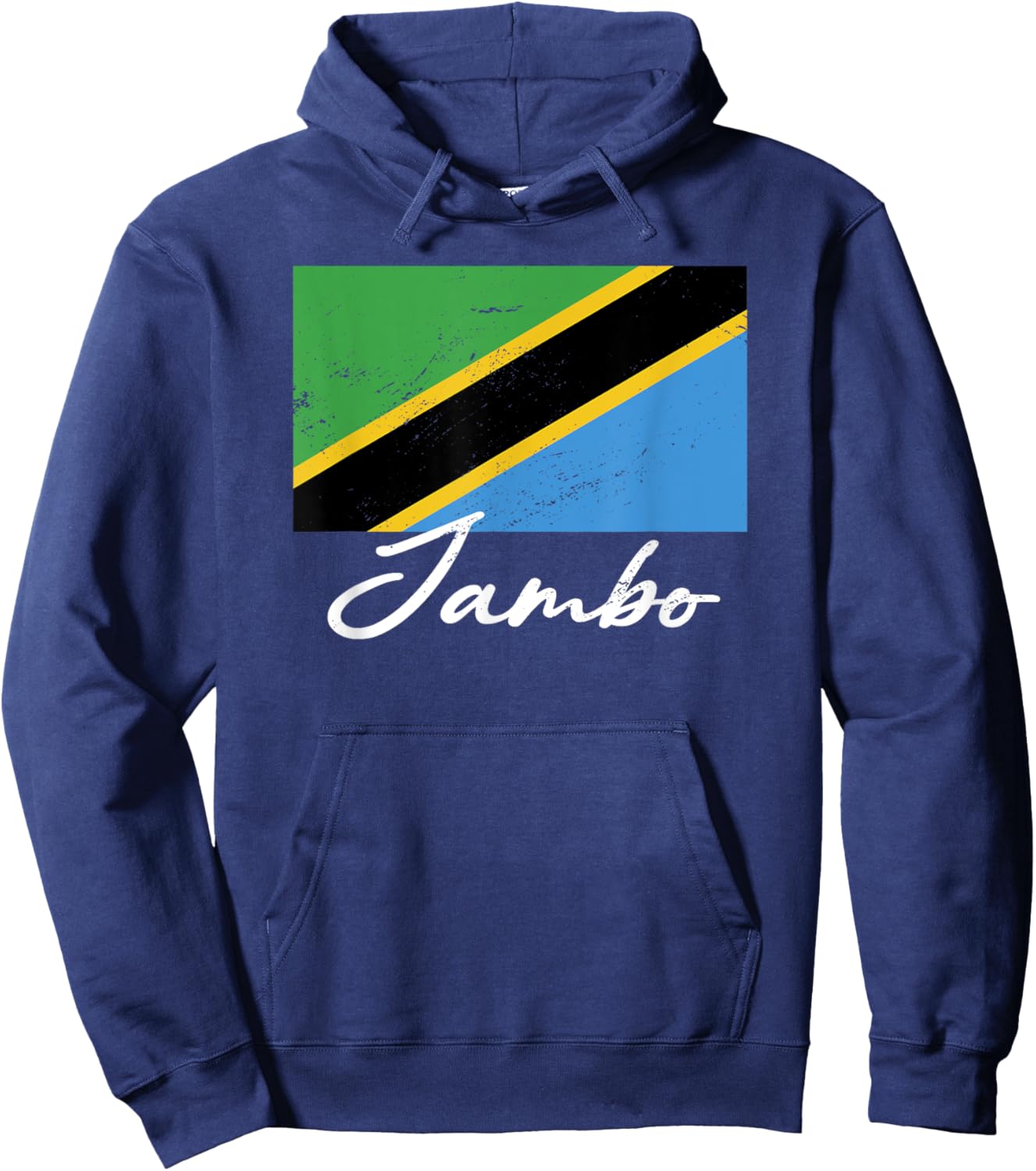 Jambo - Hello Swahili Tanzania Flag Tanzanian Roots Hoodie - Hoodie | Navy