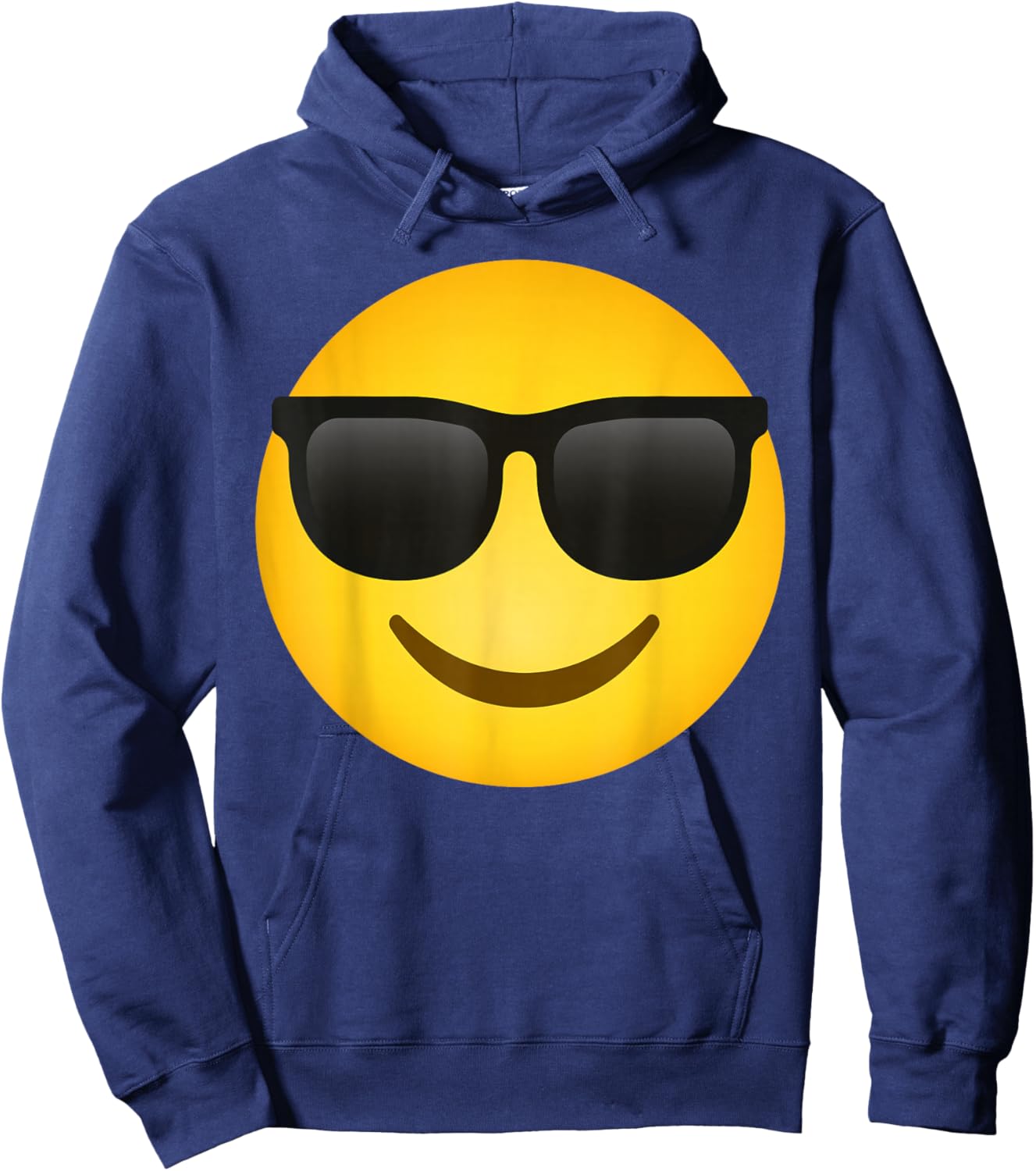 Emoticon Stay Chill Sunglasses Face Hoodie - Hoodie | Navy