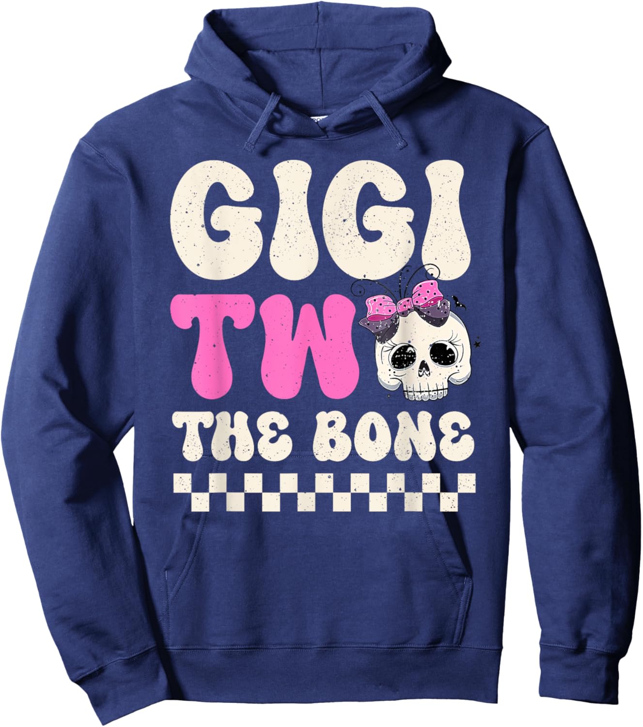 Gigi Two The Bone Halloween 2nd Birthday Girl Family Hoodie - Hoodie | Navy