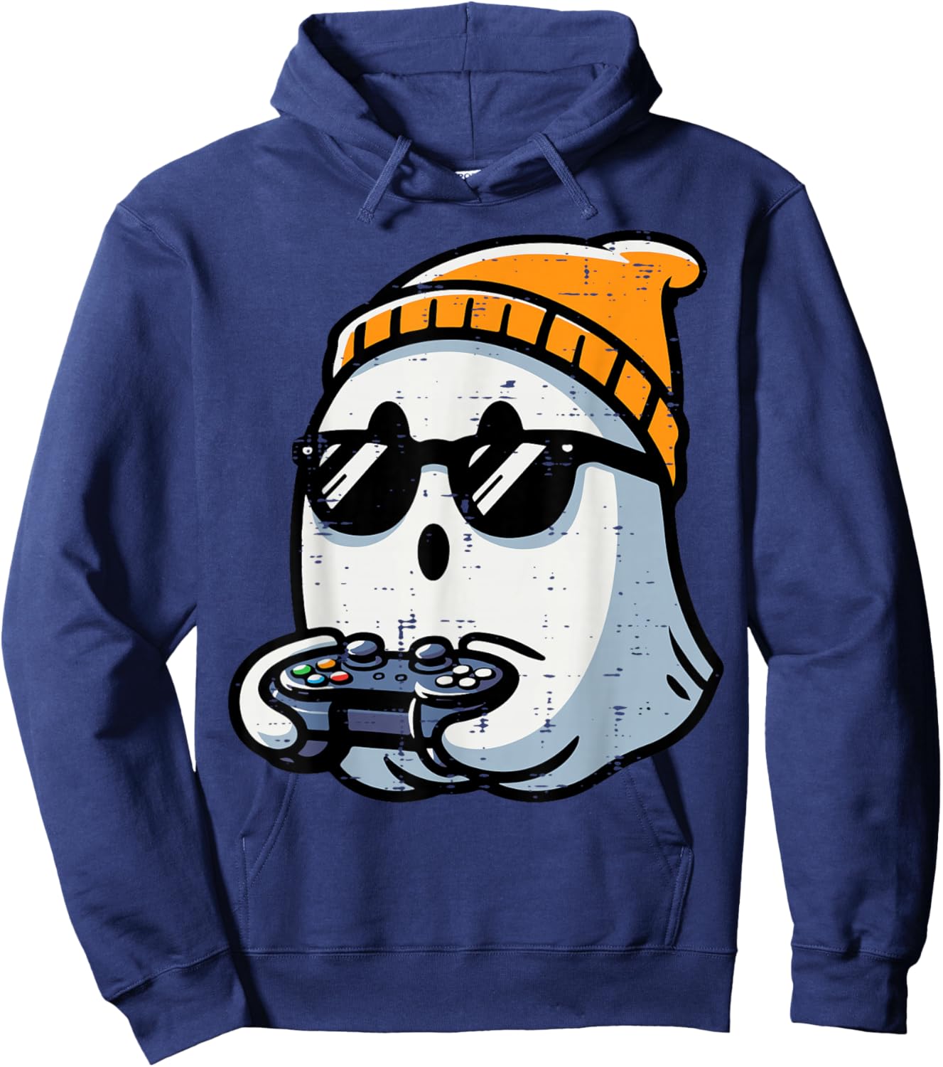 Ghost Video Gamer Gaming Halloween Men Boys Kids Teen Youth Hoodie - Hoodie | Navy