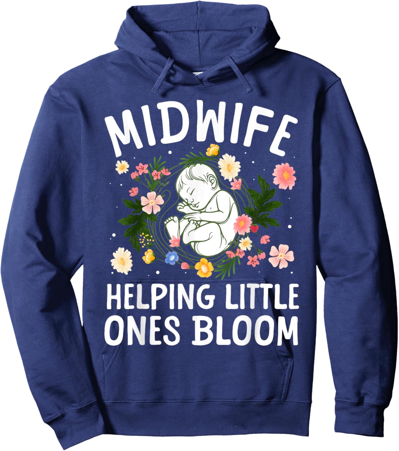 Cool Midwife Art Midwifery Doula Nursing Midwife Hoodie - Hoodie | Navy
