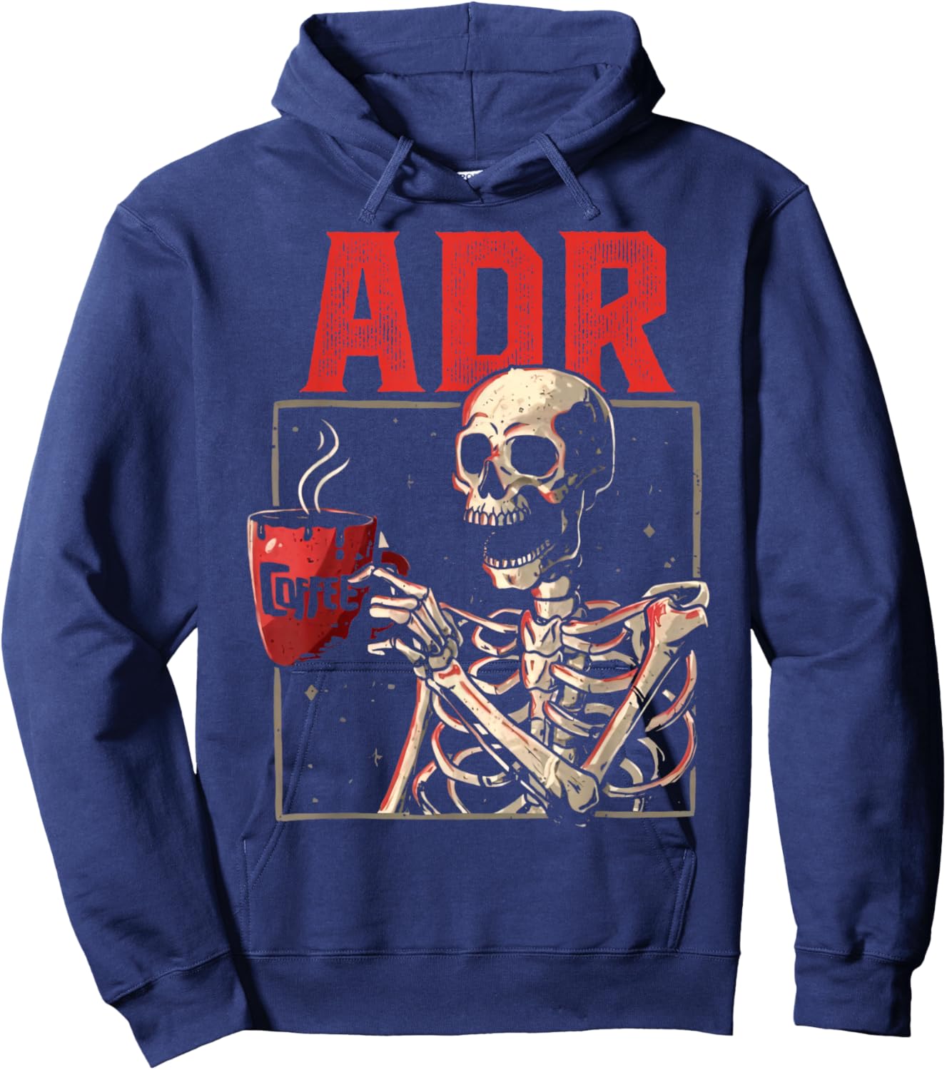 Retro Skeleton ADR Vet Tech Veterinary Medicine Vet Crew Hoodie - Hoodie | Navy
