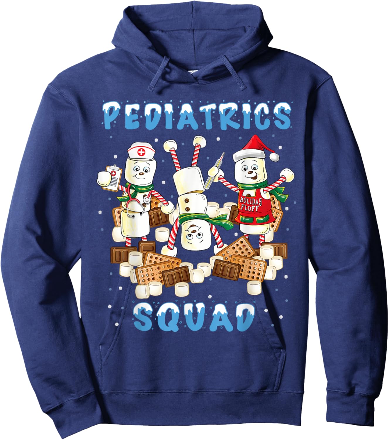 Pediatrics Nurse Squad Christmas Shirt for Pediatrics Nurses Hoodie - Hoodie | Navy