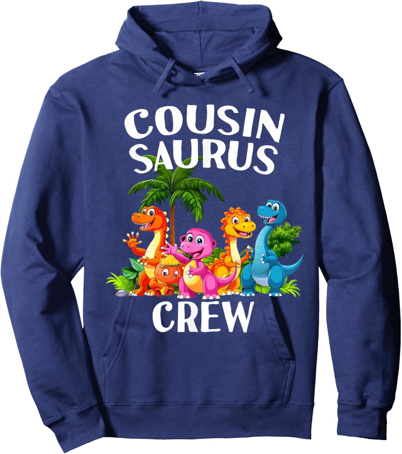Cousin Crew Saurus Dinosaur Matching Toddler Kids T Rex Hoodie - Hoodie | Navy