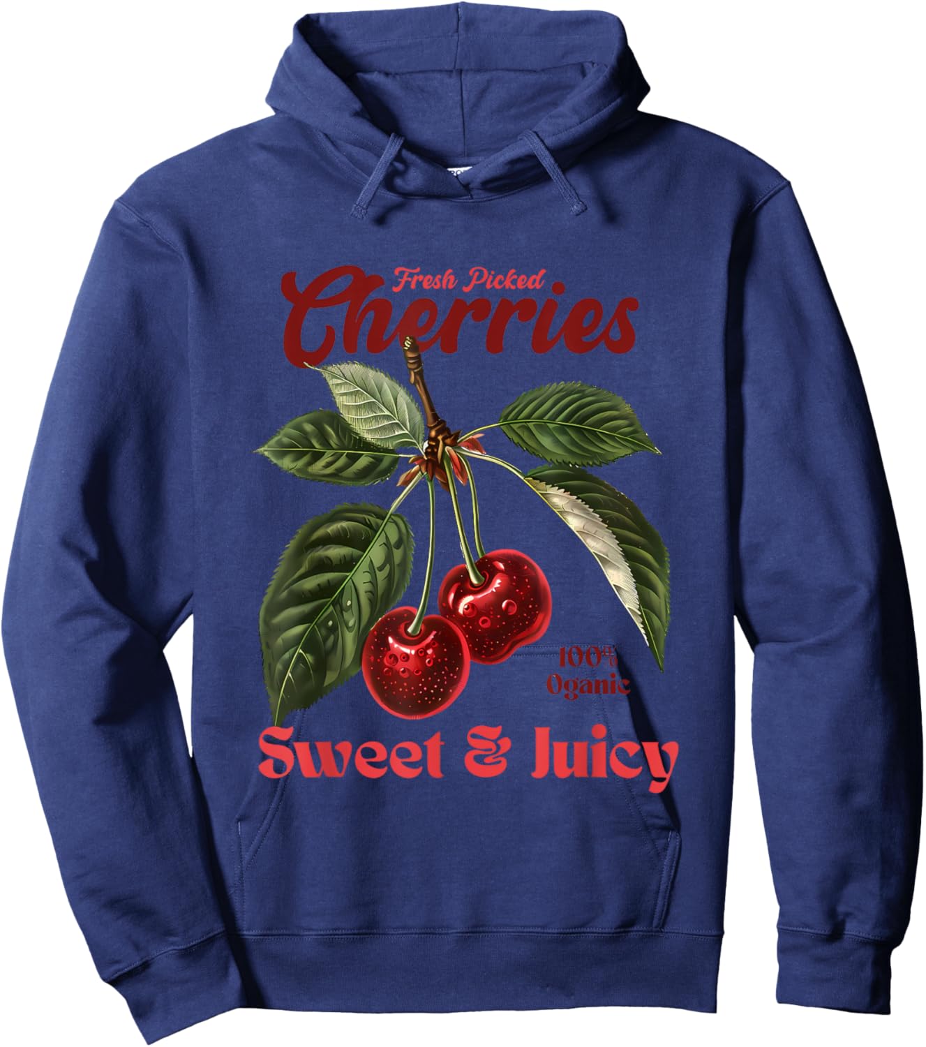Cherry, cherries, Cherry Lover Gift, y2k gift, fruit lover Hoodie - Hoodie | Navy