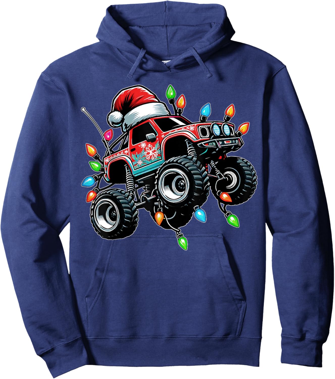 RC Car Racing Christmas Hat Xmas Hoodie - Hoodie | Navy
