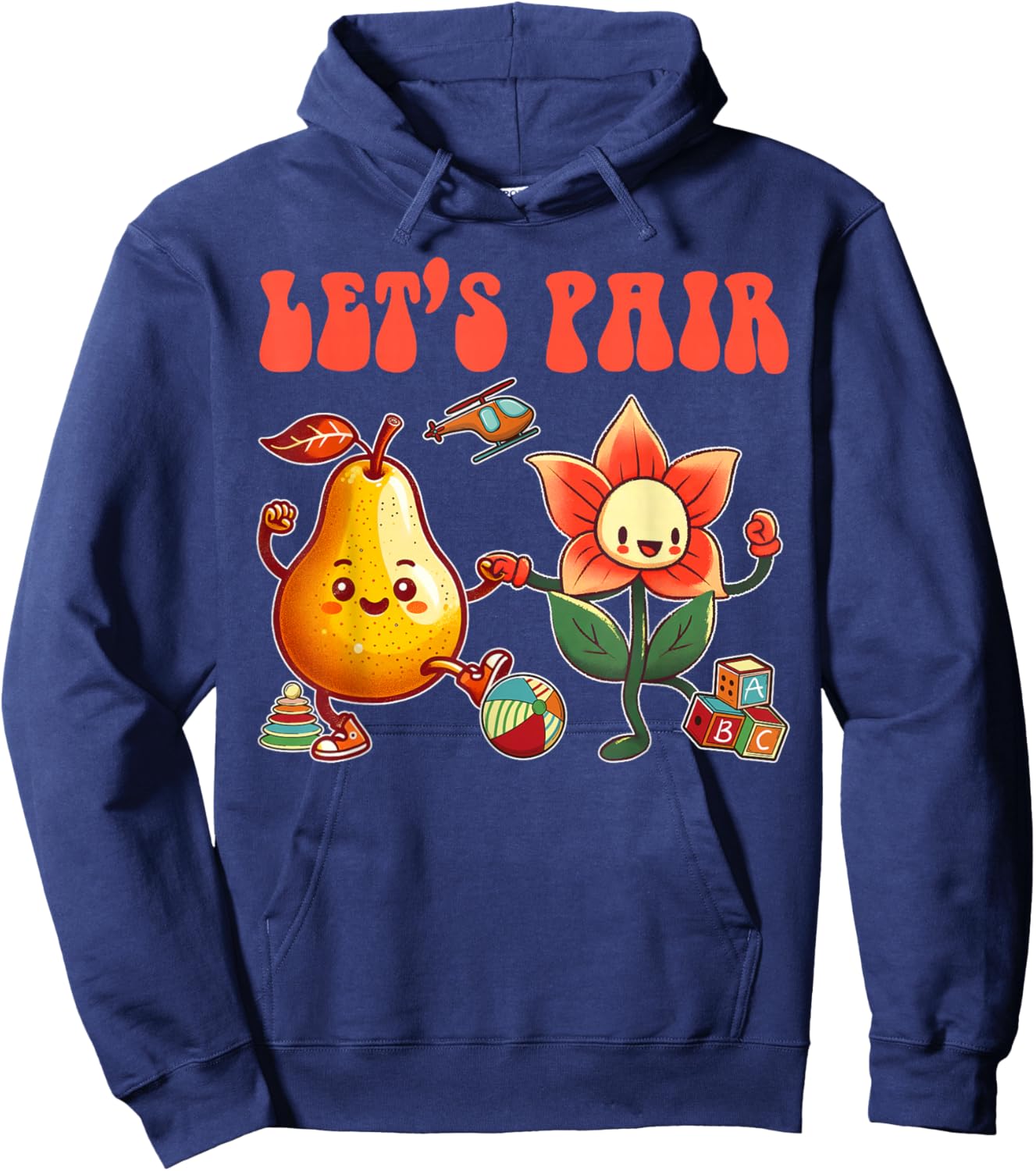 ABA Applied Behavior Therapist Squad Autism SPED Let's Pair Hoodie - Hoodie | Navy