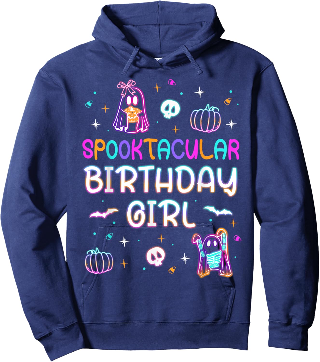 Spooktacular Birthday Girl Funny Birthday Girl Ghost Party Hoodie - Hoodie | Navy