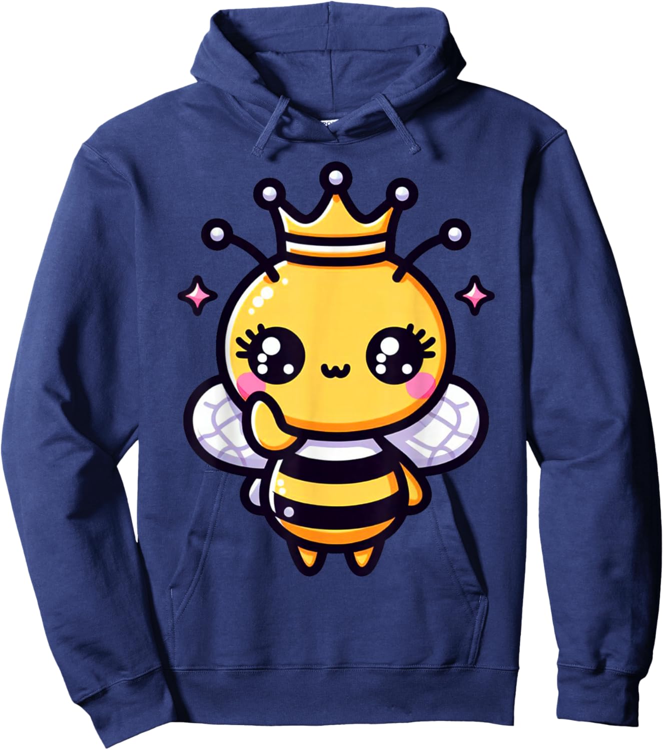 Queen Bee Crown Women Men Girls Honey Hive Bee Keeper Bee Hoodie - Hoodie | Navy