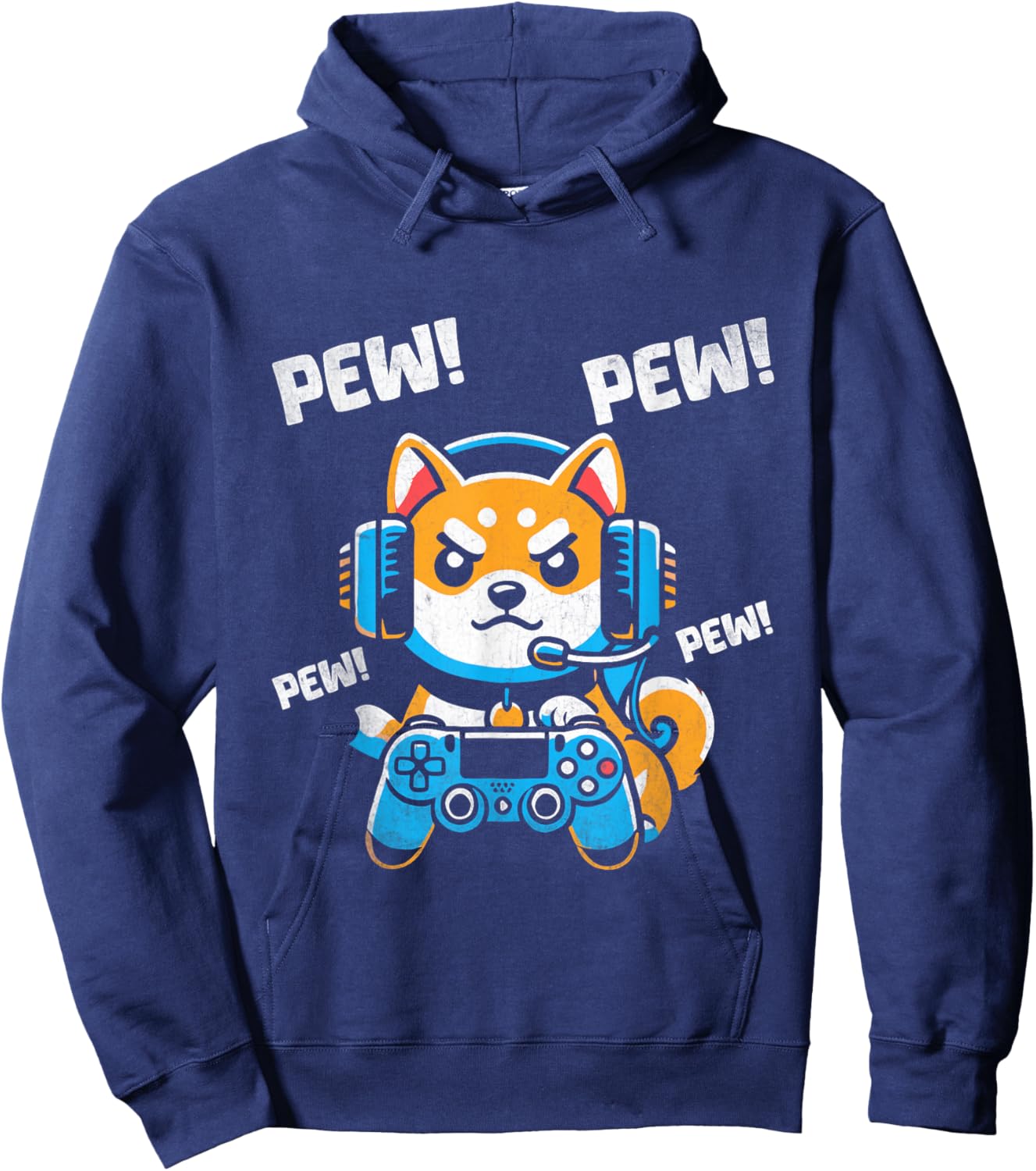 Video Gamer Shiba Inu Hoodie - Hoodie | Navy