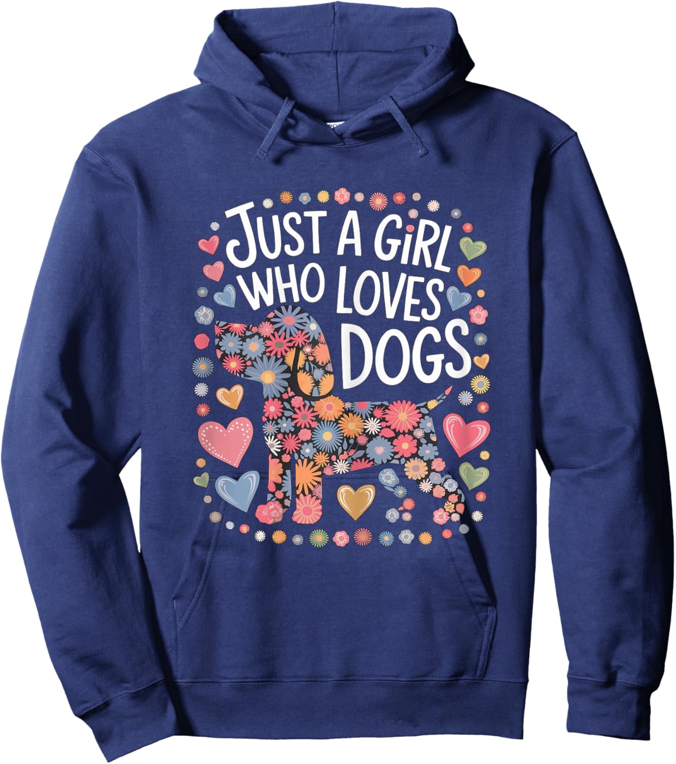 Just a Girl who loves Dogs Hoodie - Hoodie | Navy