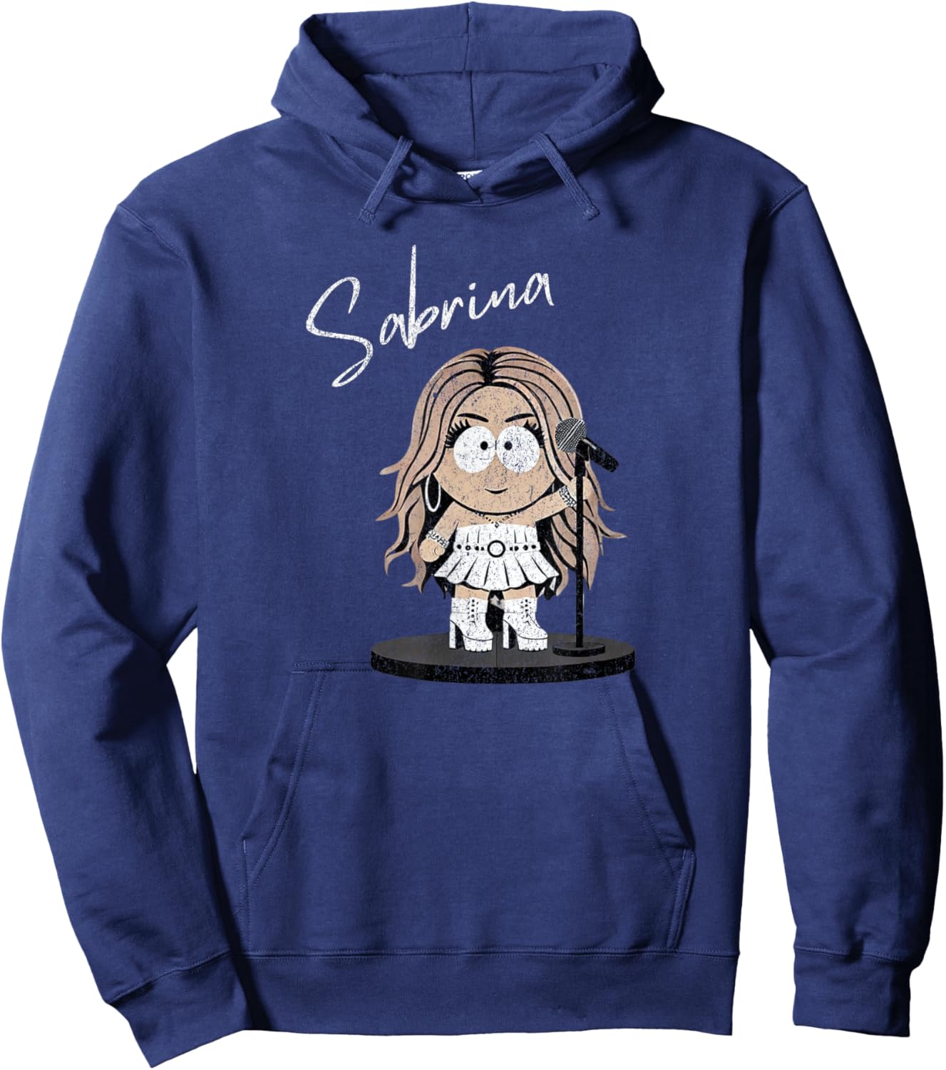 Girl Retro Sabrina First Name Groovy Beach T Hoodie - Hoodie | Navy