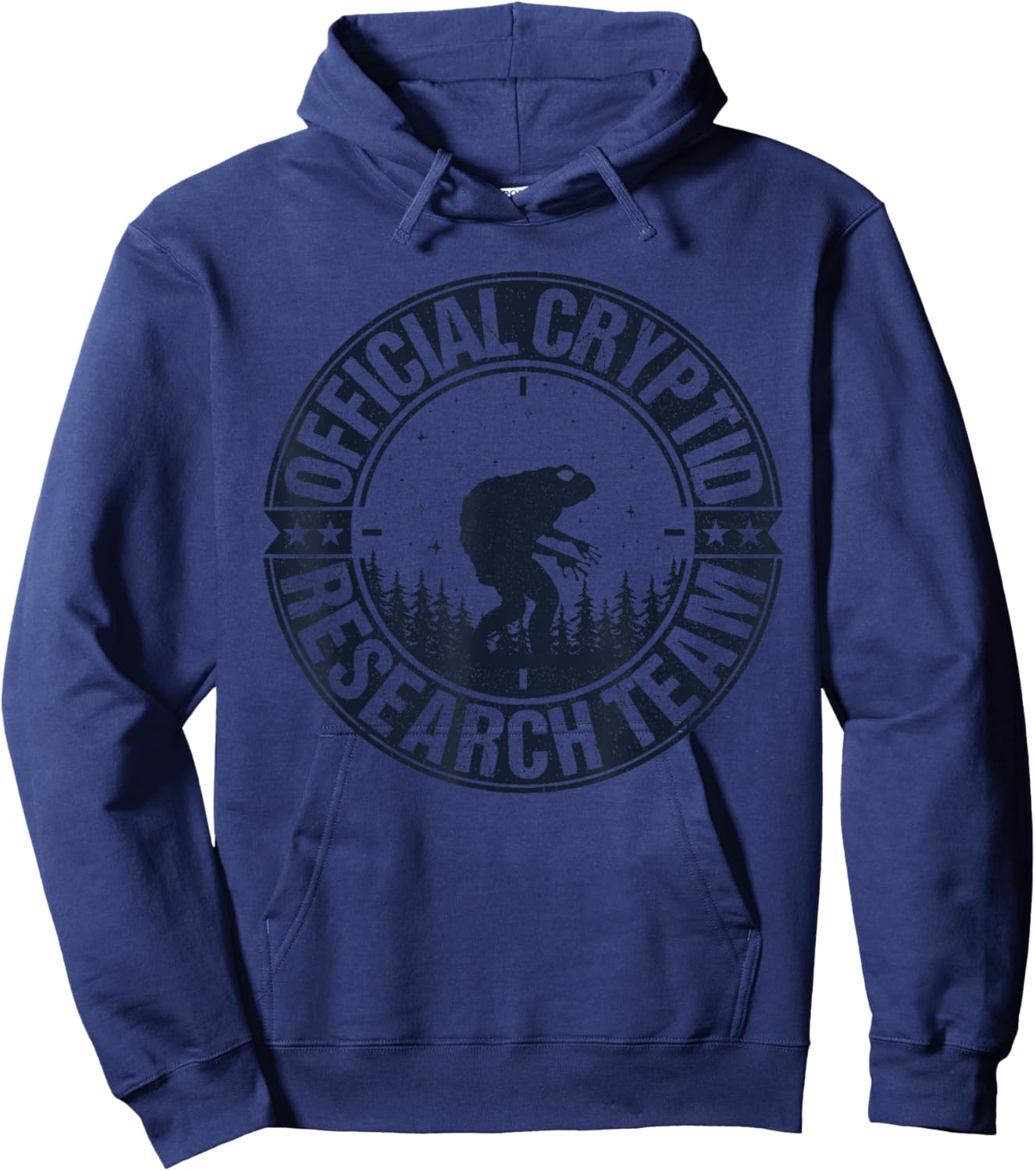 Official Cryptid Research Team Loveland Frogman Hunting Hoodie - Hoodie | Navy