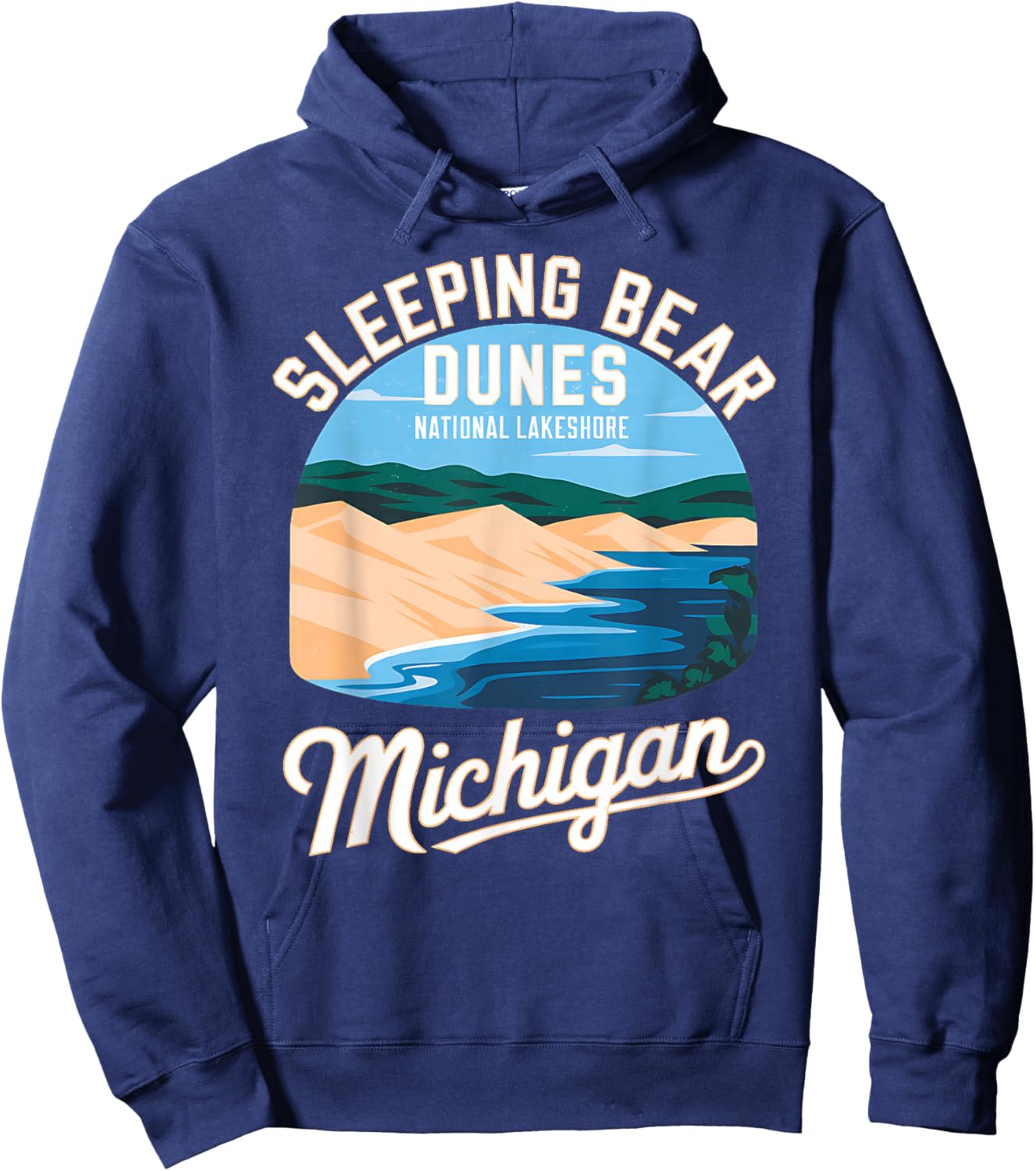 Explore Sleeping Bear Dunes Michigan National Park Adventure Hoodie - Hoodie | Navy