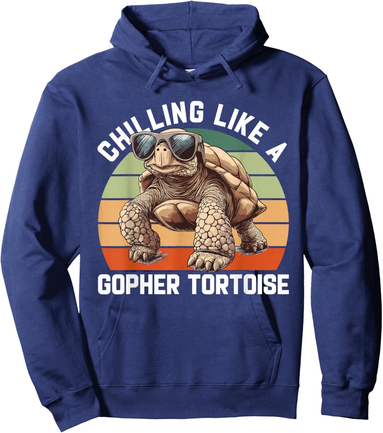 Turtle Lover Cute Tortoise Chilling Like A Gopher Tortoise Hoodie - Hoodie | Navy