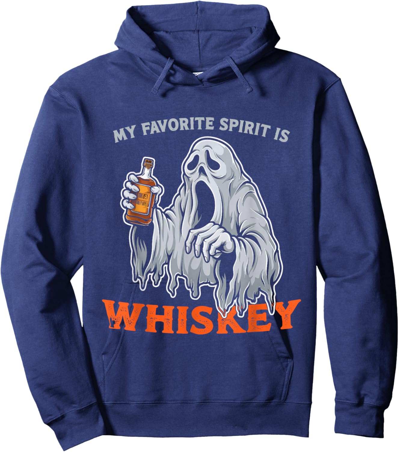 My Favorite Spirit is Whiskey Halloween Whiskey Hoodie - Hoodie | Navy