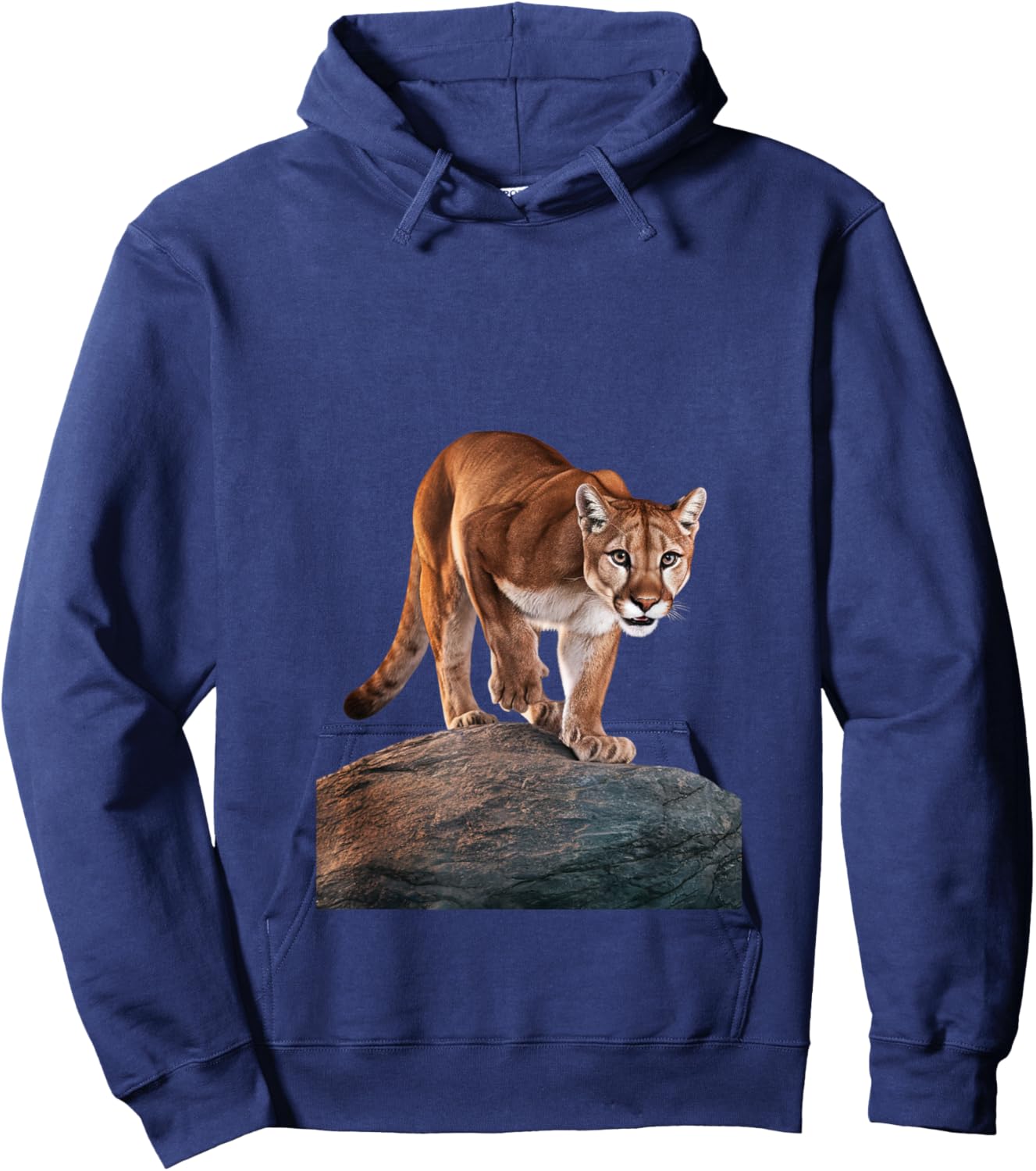 Mountain Lion on The Hunt and About to Pounce Hoodie - Hoodie | Navy