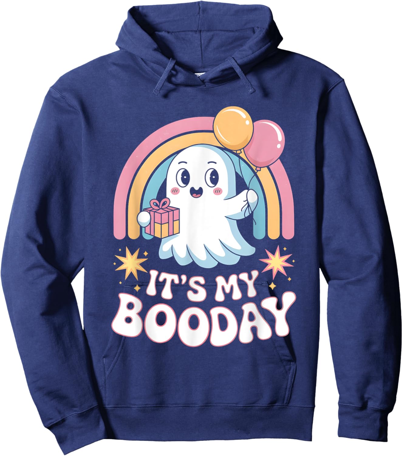 It's My Booday Halloween Ghost Costume For Kids Toddlers Hoodie - Hoodie | Navy