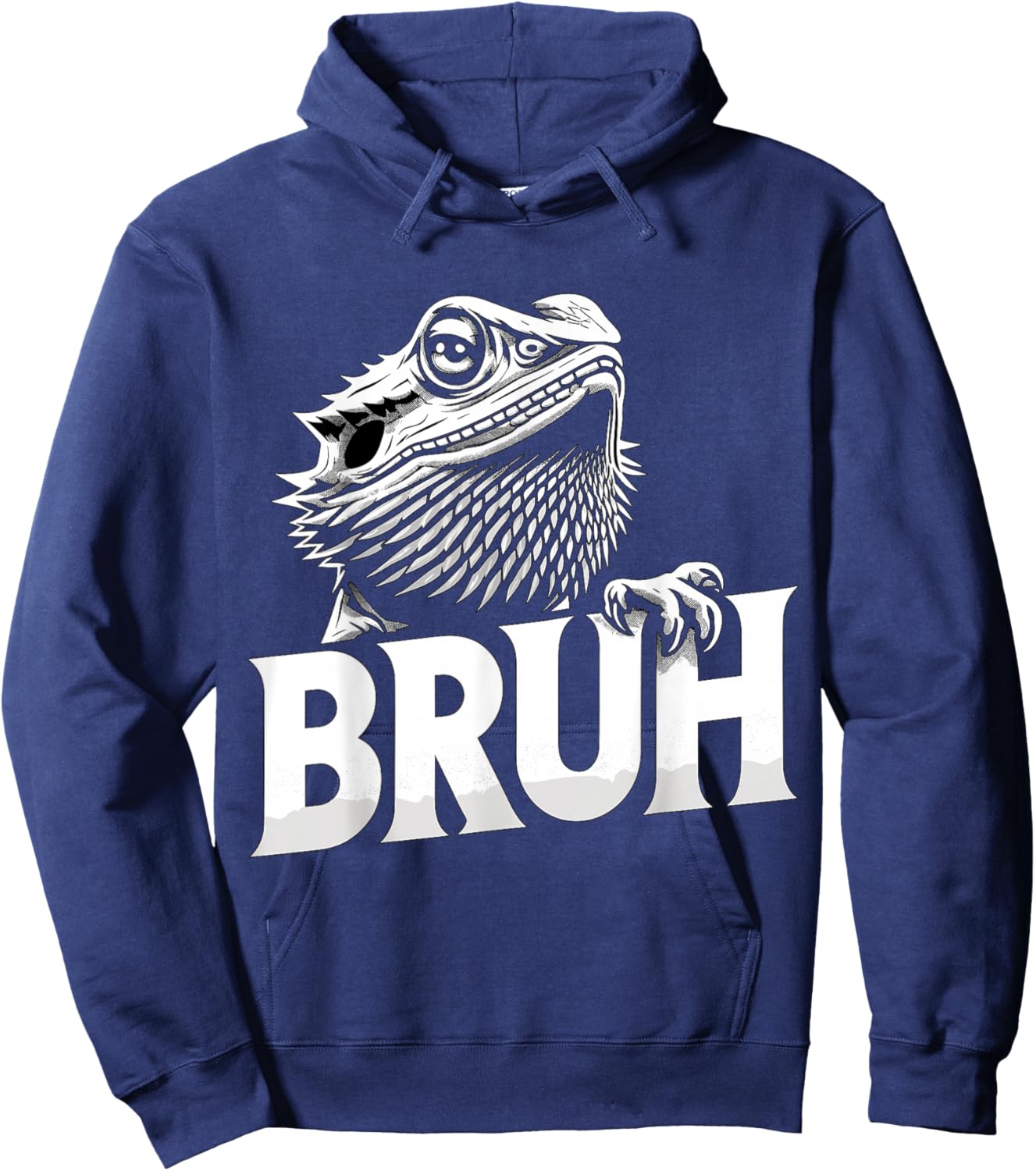 Bruh Bearded Dragon Hoodie - Hoodie | Navy