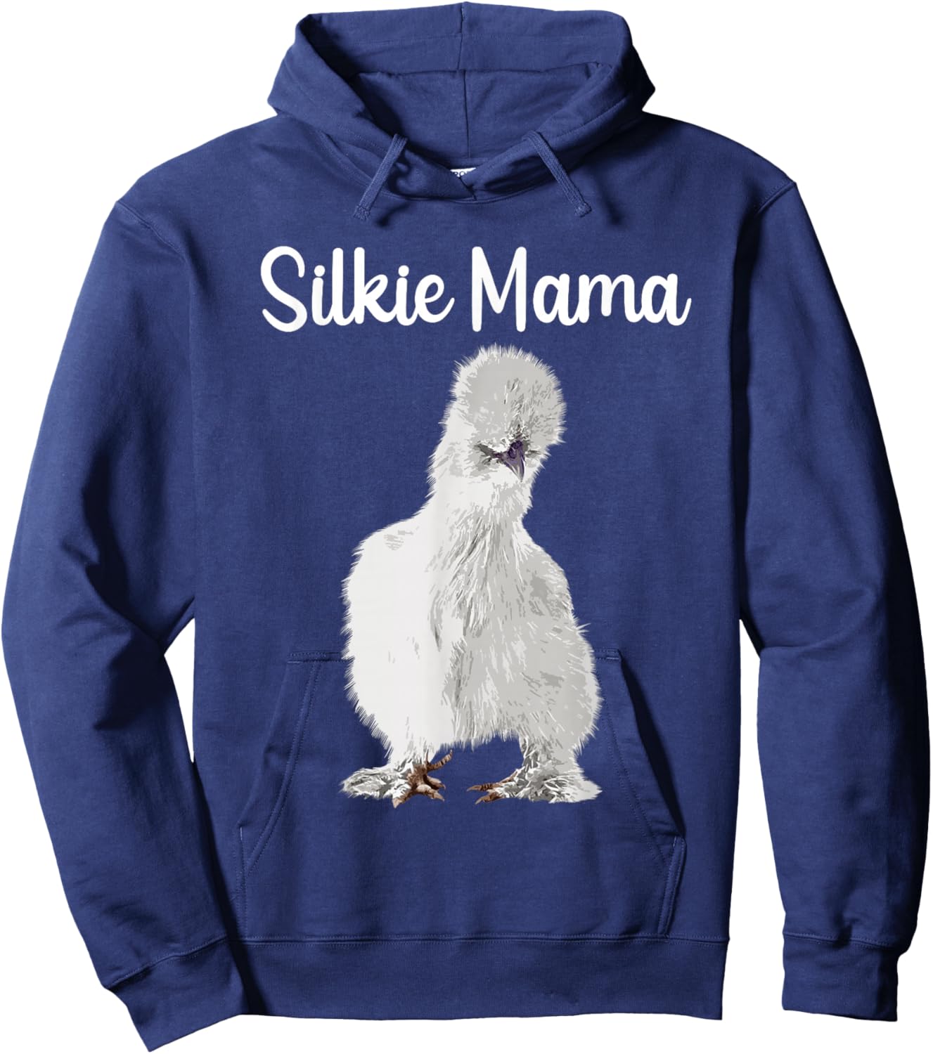 Funny Silkie Mama Design For Mom Women Silkie Chicken Lover Hoodie - Hoodie | Navy