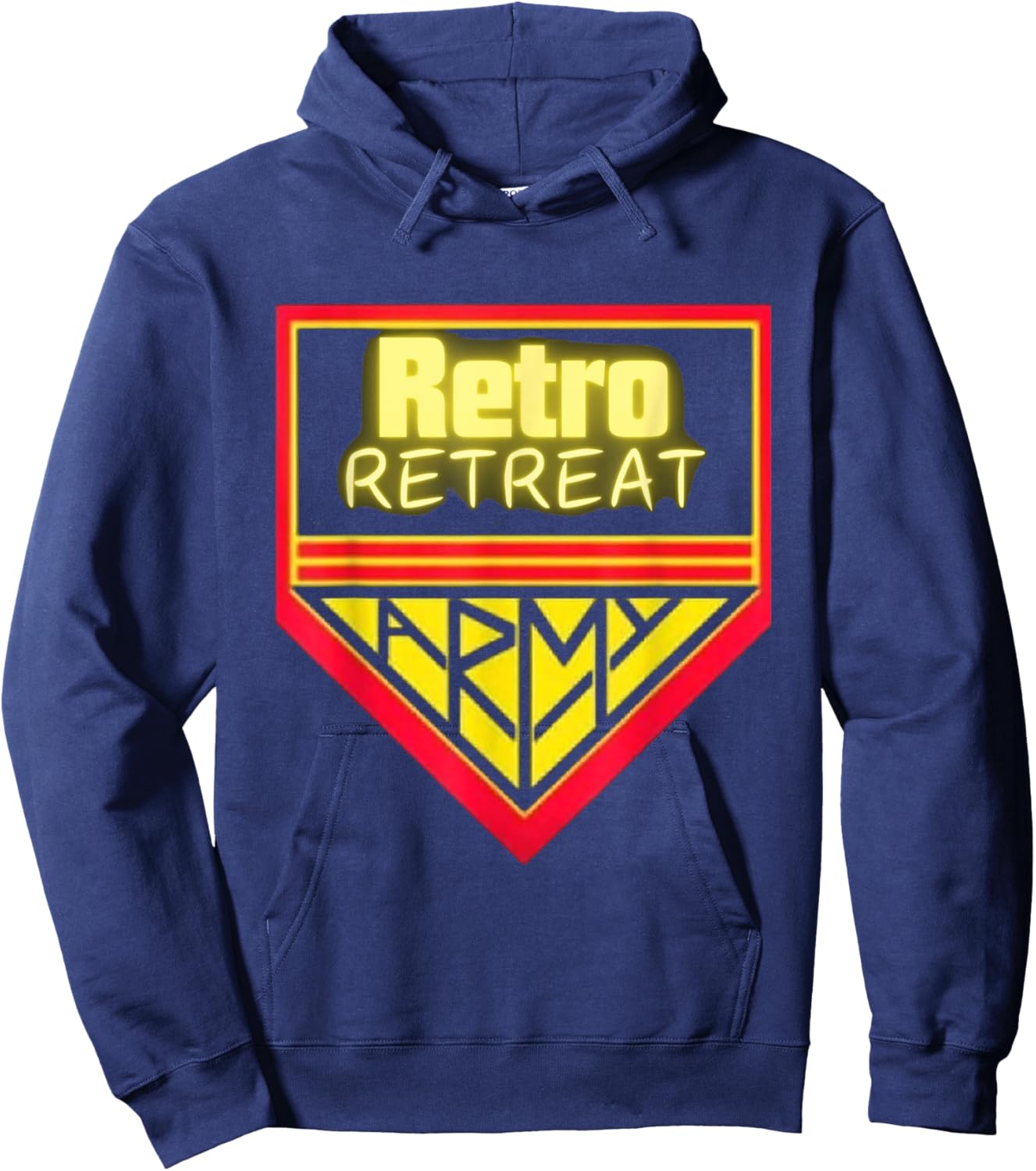Join the Retro Retreat Army – Trendy Hoodie - Hoodie | Navy