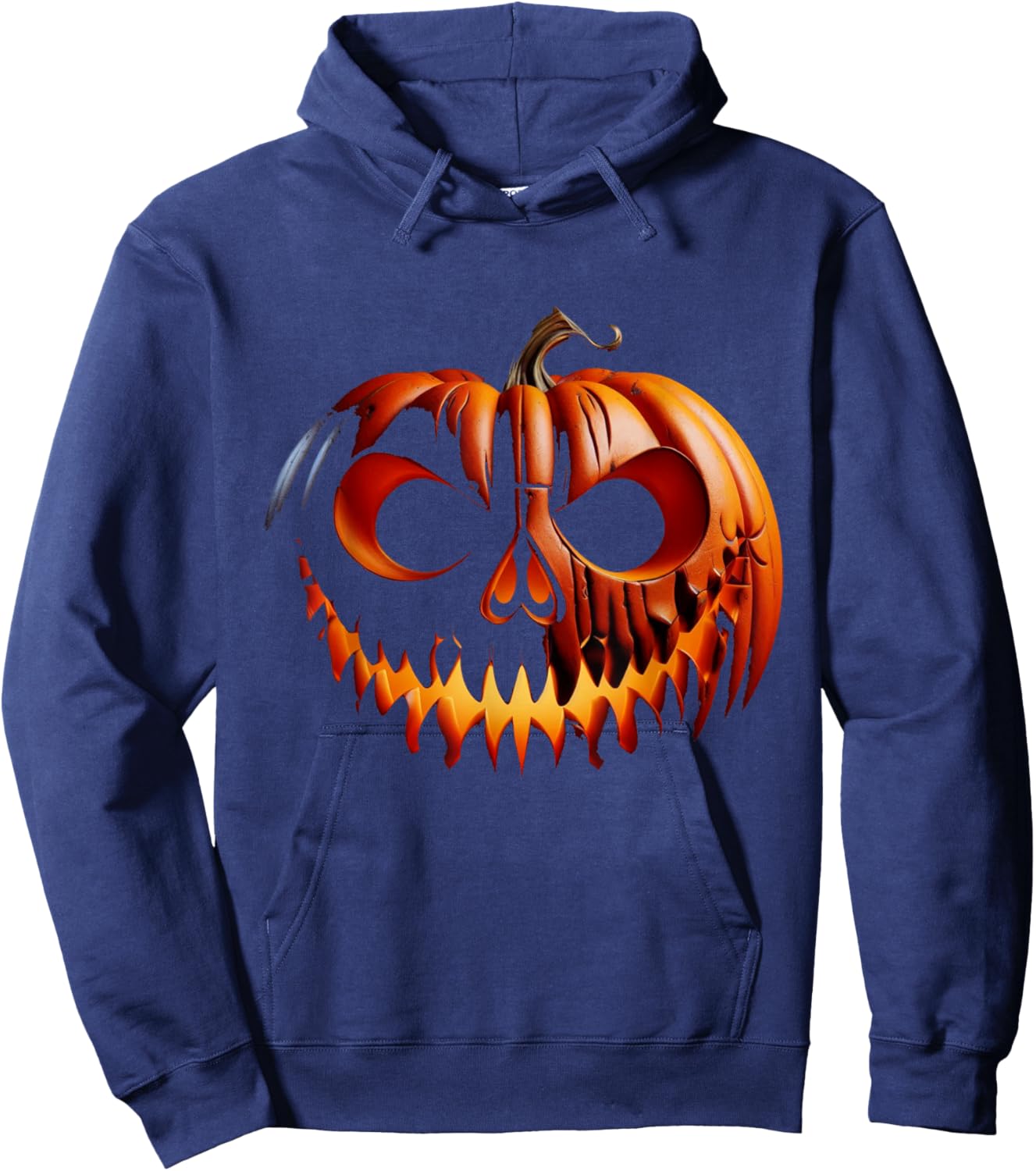 Spooky Pumpkin Face Monster Halloween Costume Hoodie - Hoodie | Navy