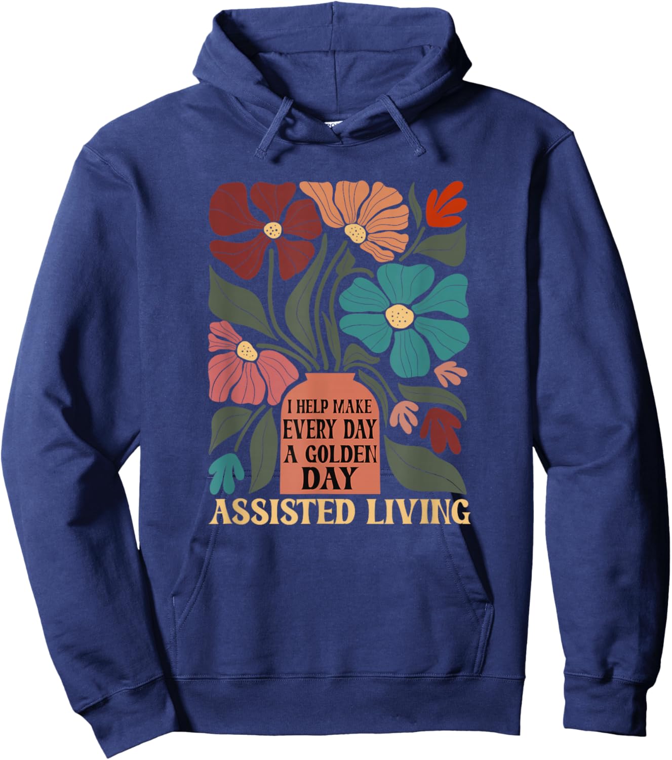 Assisted Living Hoodie - Hoodie | Navy
